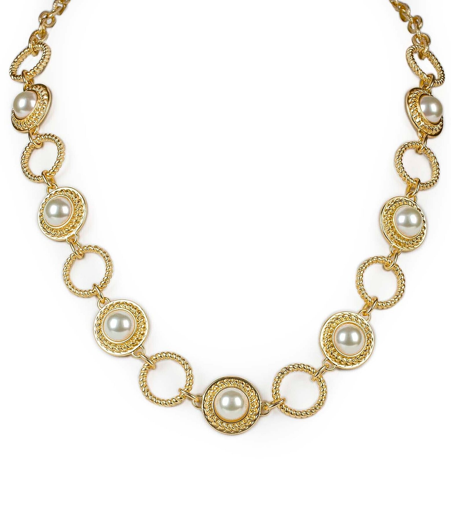 Patricia Nash Pearl Ring Collar Necklace