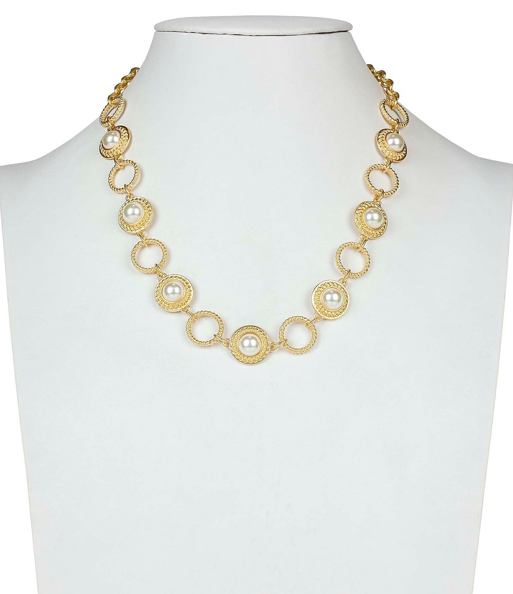 Patricia Nash Pearl Ring Collar Necklace