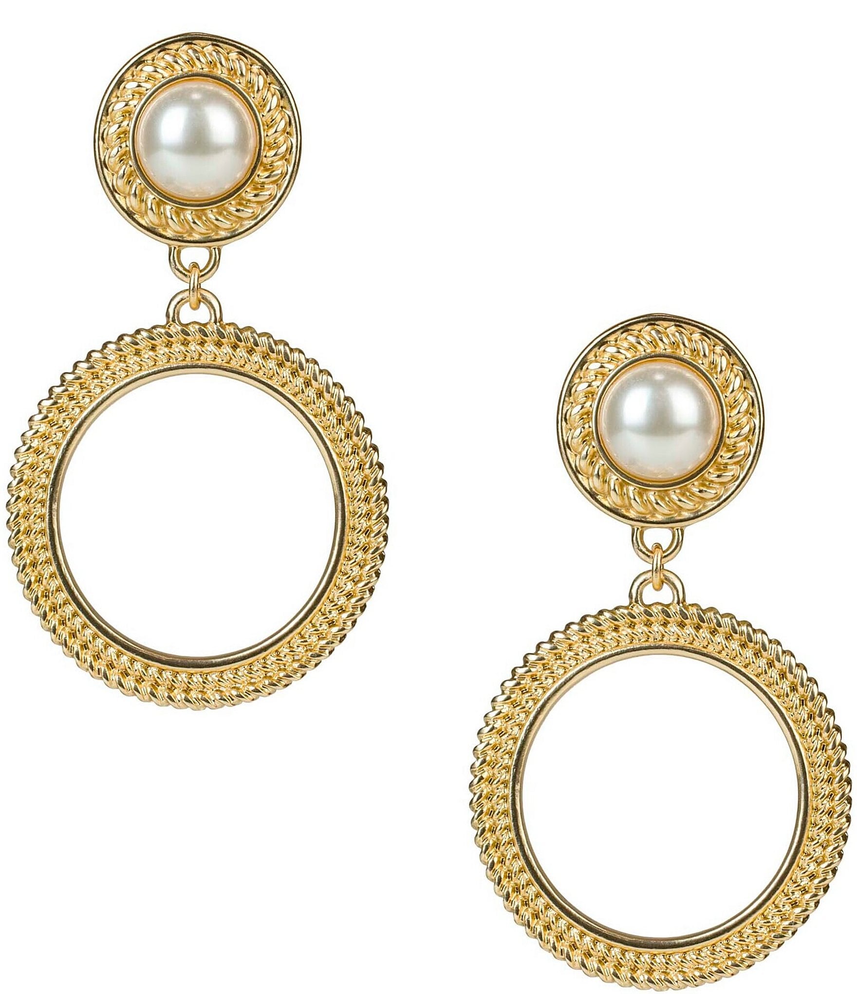 Patricia Nash Pearl Ring Drop Earrings