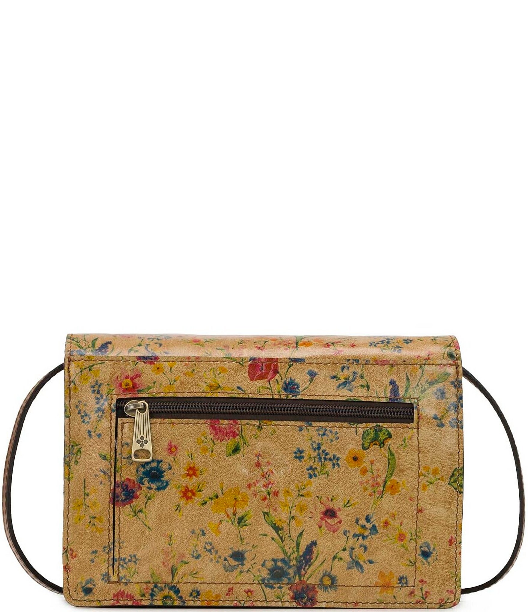 Patricia Nash Prairie Rose Cassano Leather Floral Crossbody Bag