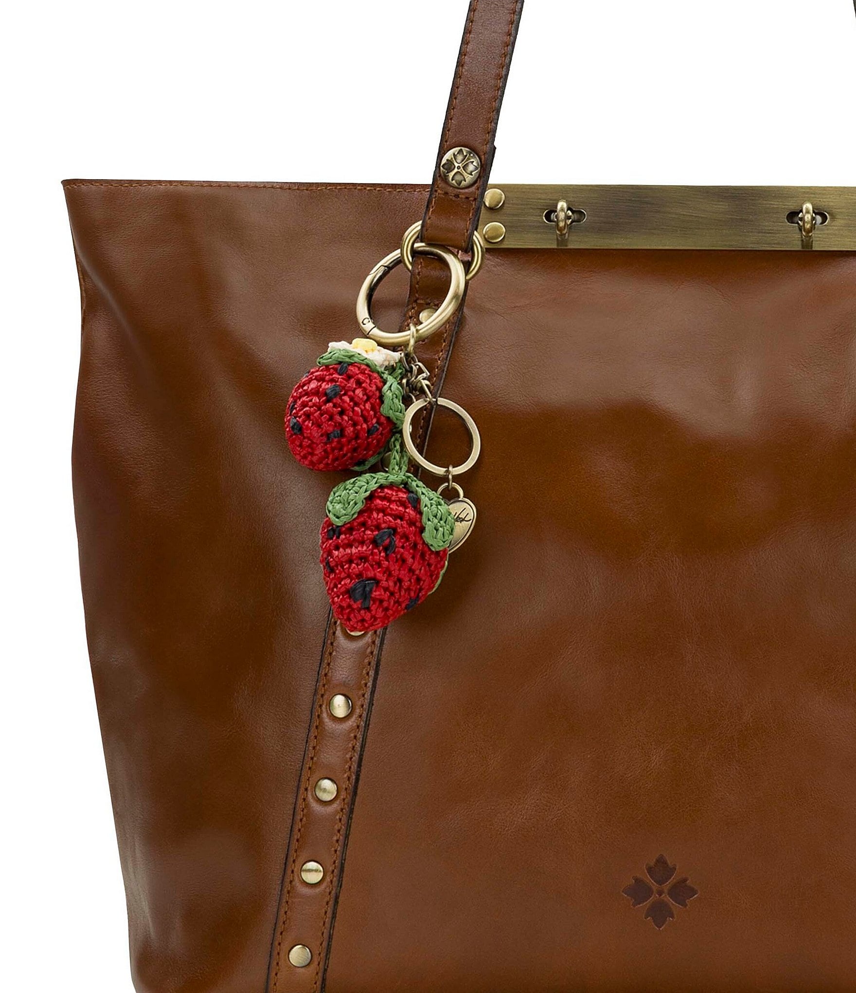 Patricia Nash Raffia Strawberry Keychain