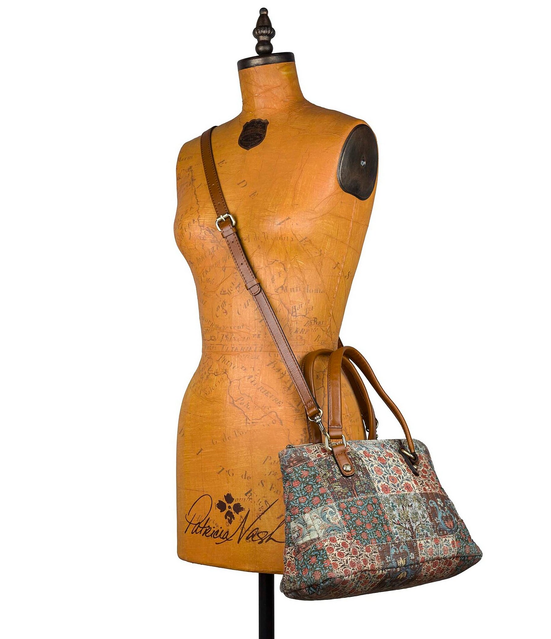 Patricia Nash Rialto Floral Patchwork Satchel Bag