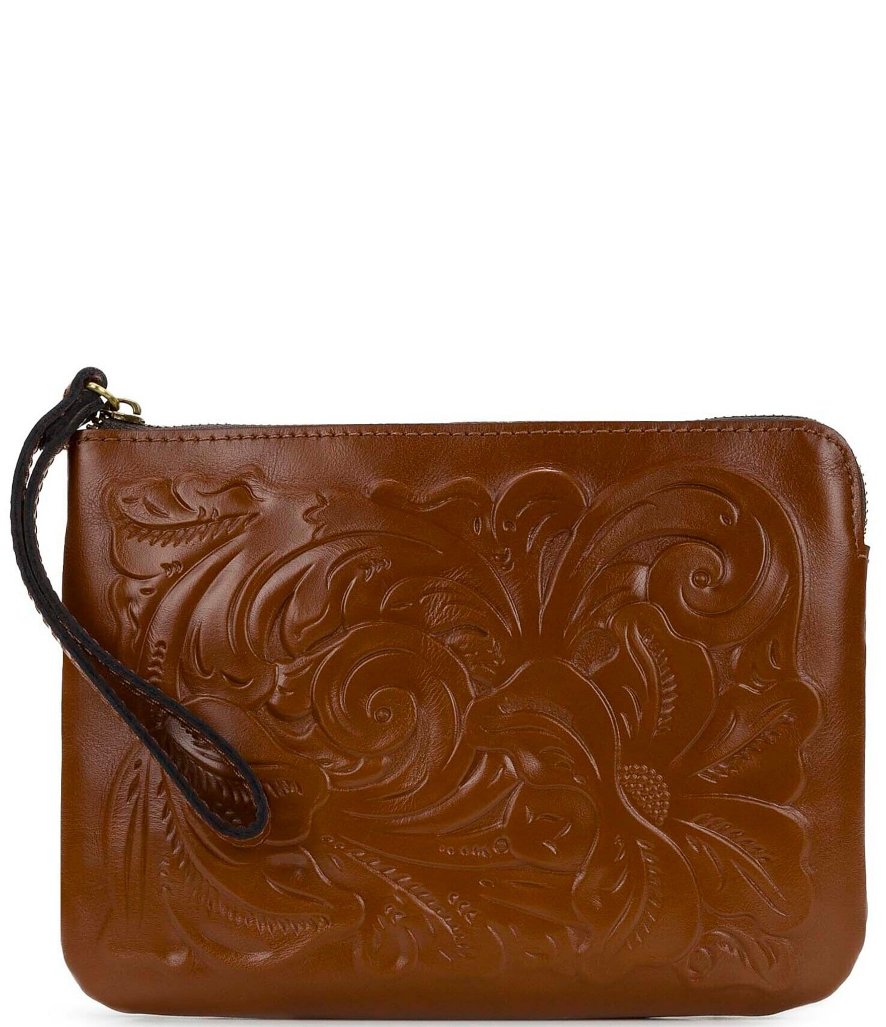 Patricia Nash popular ST. CROCE Leather Wristlet Clutch TOOLED FLORENCE