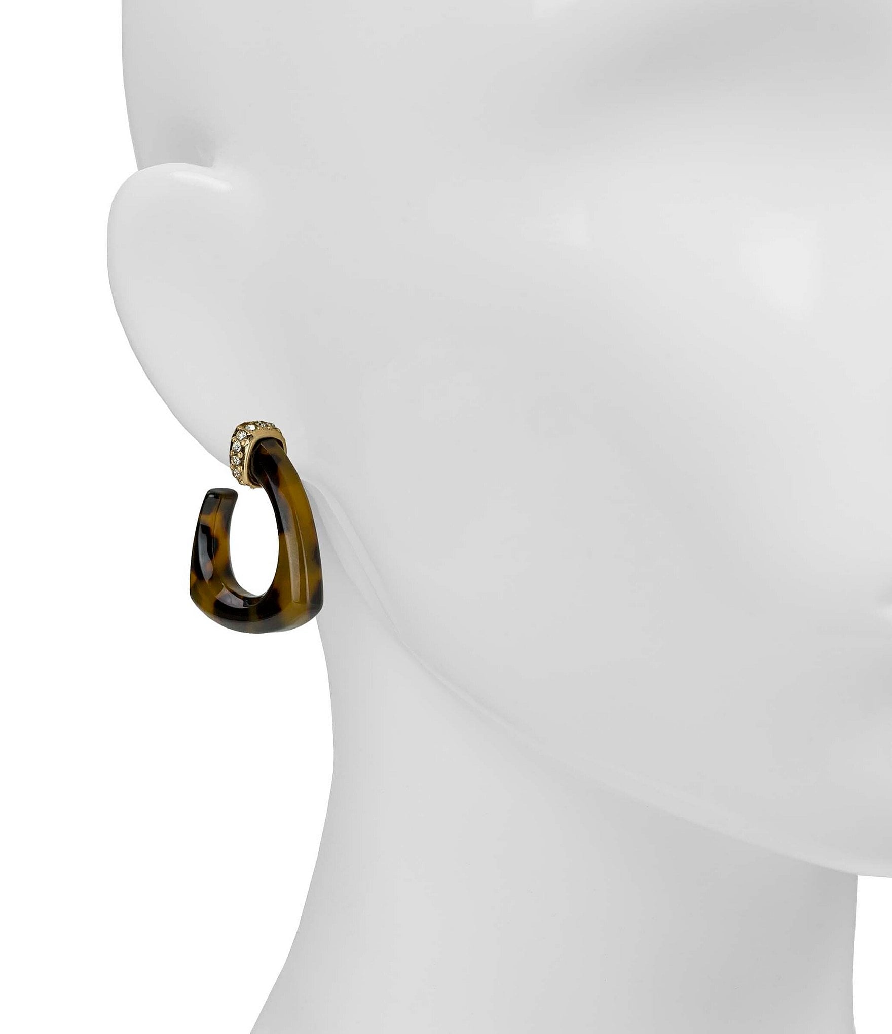 Patricia Nash Tortoise Triangle Hoop Earrings