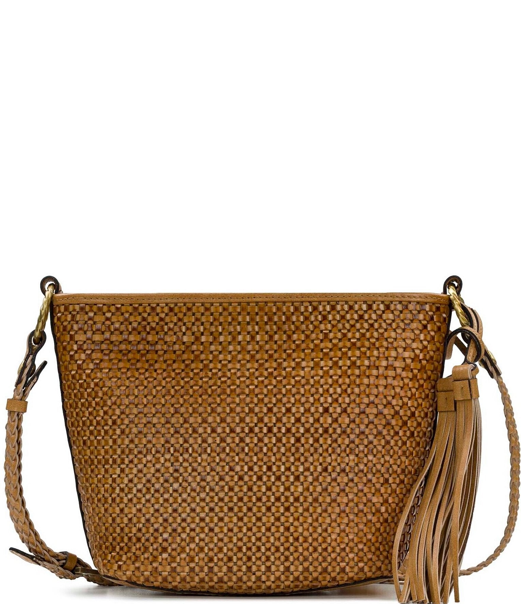 Patricia Nash Valbella Woven Leather Crossbody Bag