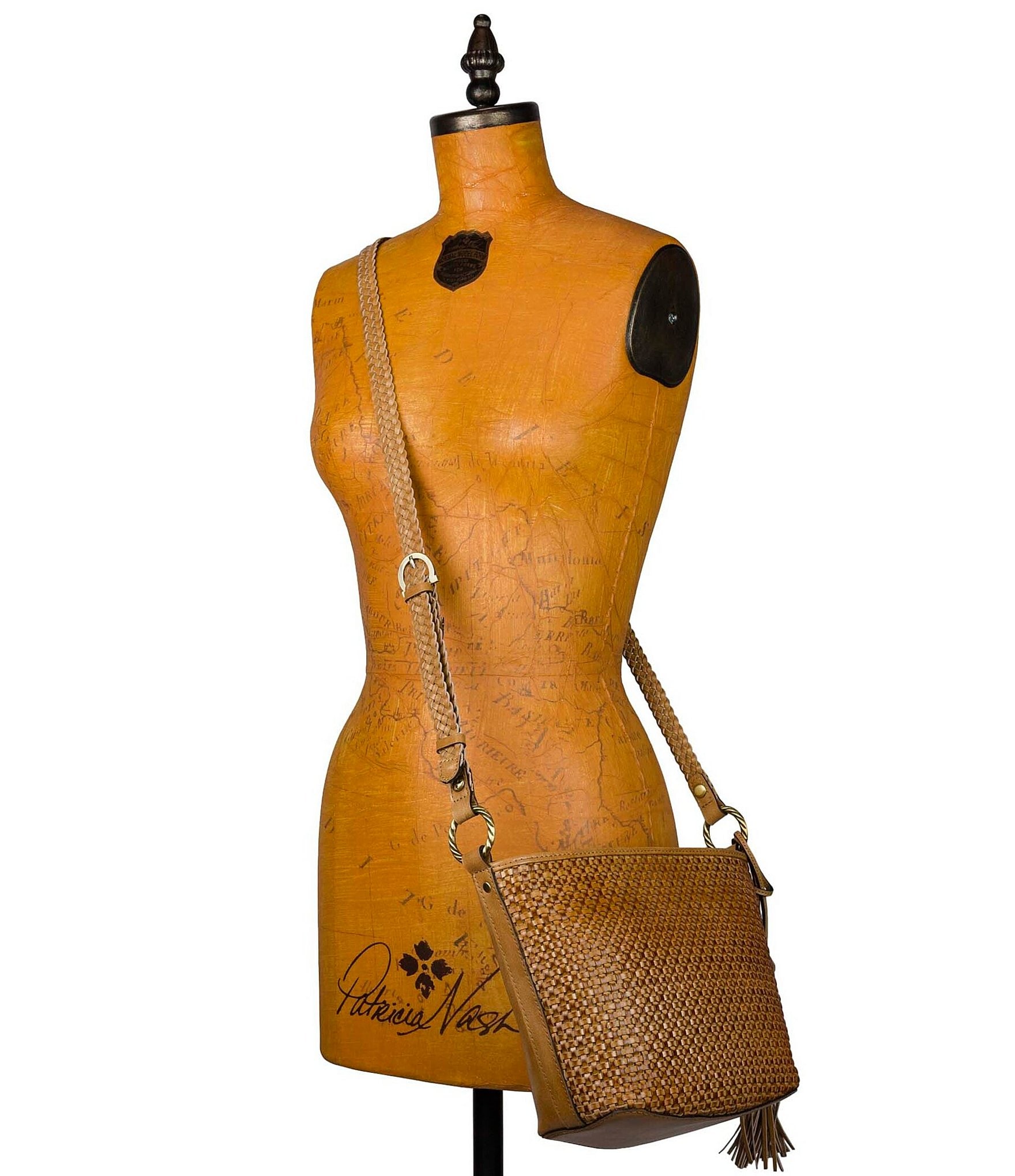 Patricia Nash Valbella Woven Leather Crossbody Bag