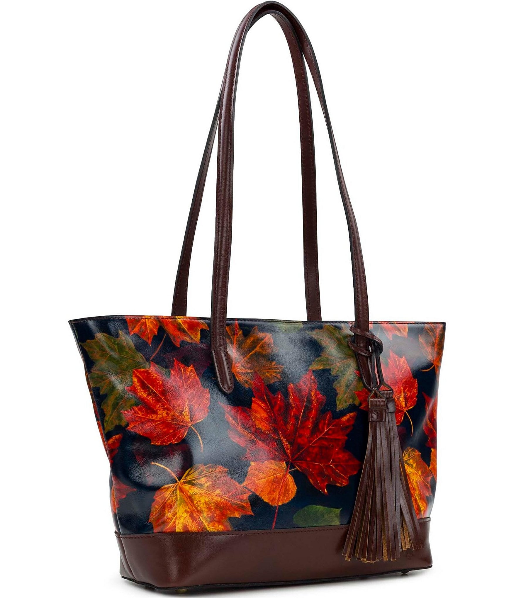 Patricia Nash Verzi Maple Leaves Tassel Tote Bag