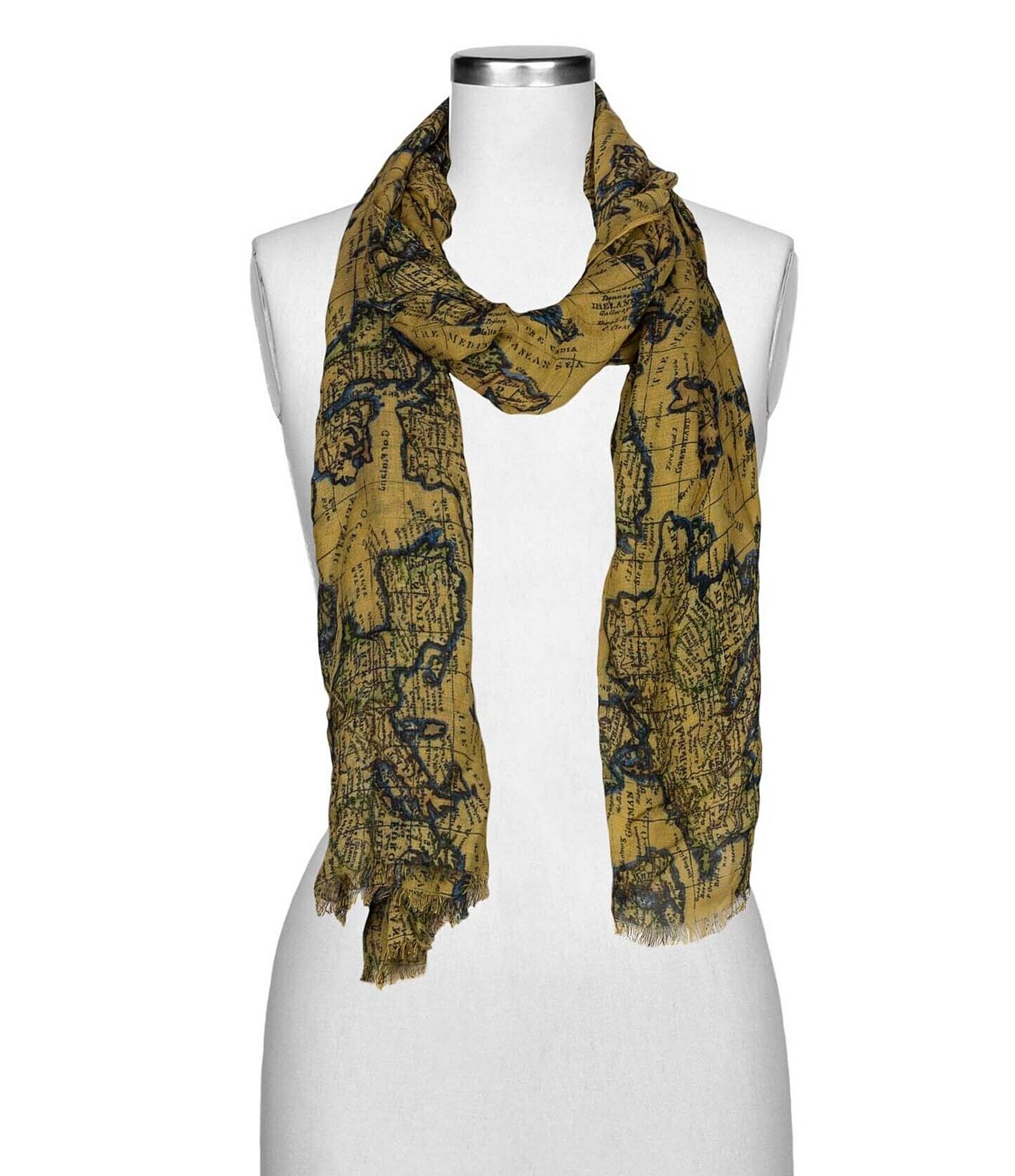 Patricia Nash Viscose Self-Fringe Edge Scarf