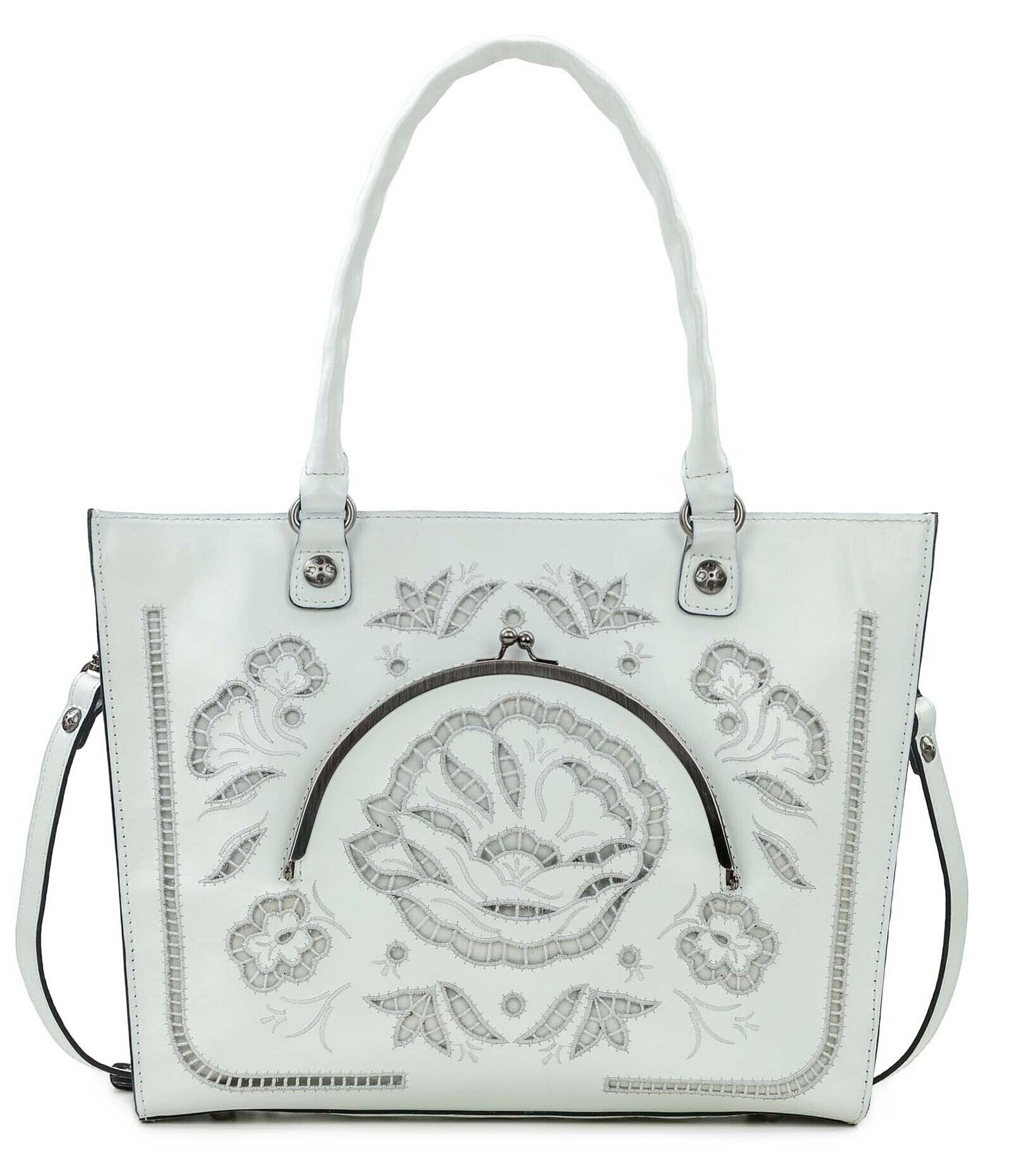 Patricia Nash Zancona Leather Embroidered Floral Tote Bag | Dillard's