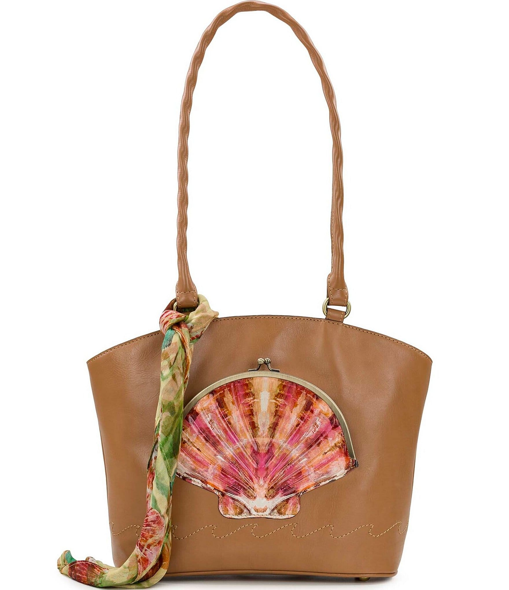 Patricia Nash Zorita Seashell Scarf Satchel Bag