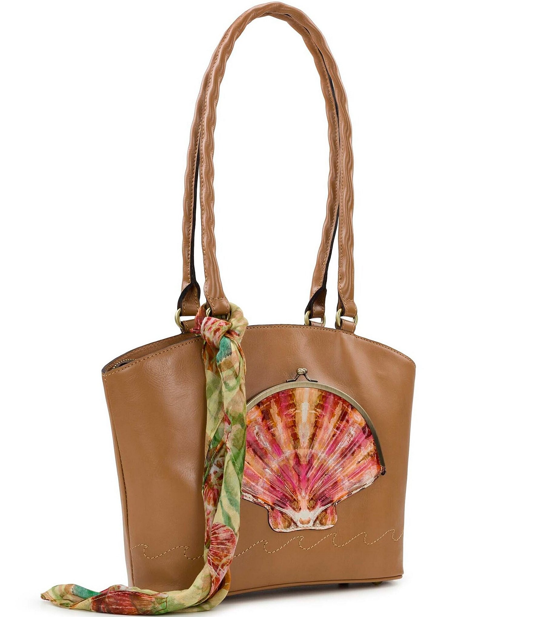 Patricia Nash Zorita Seashell Scarf Satchel Bag