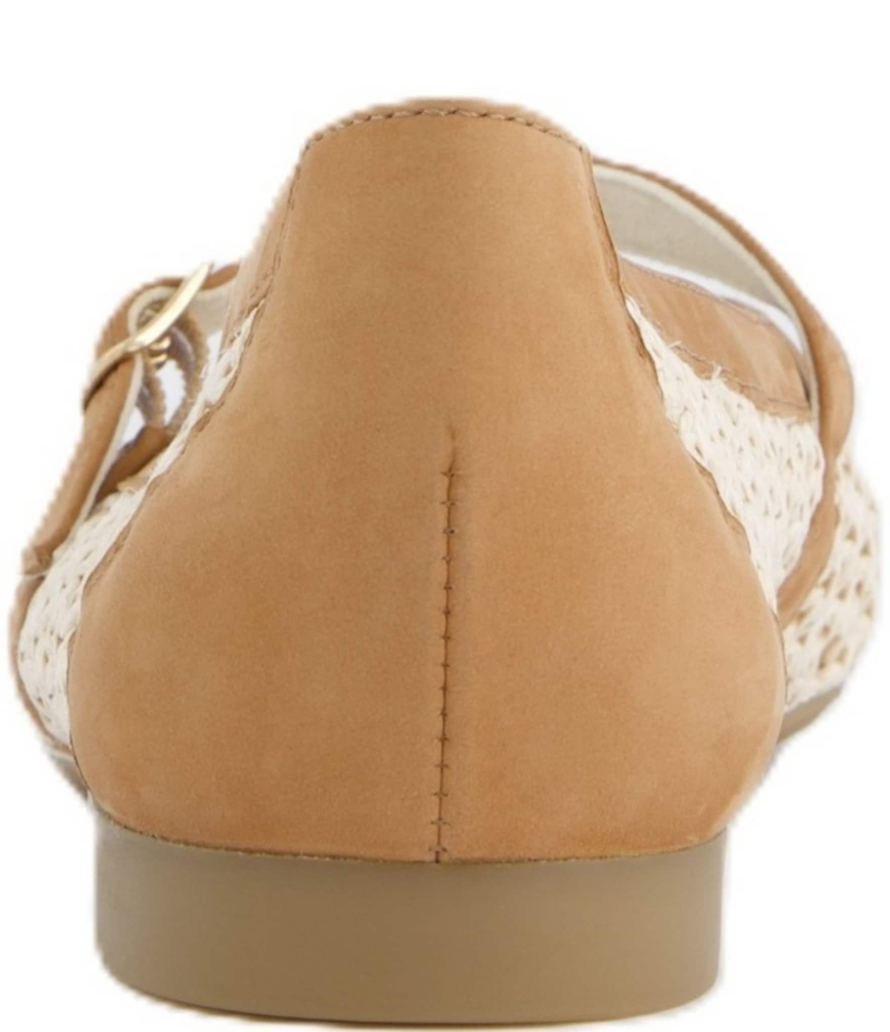 Paul Green Anabele Woven Nubuck Suede T-Strap Mary Jane Flats