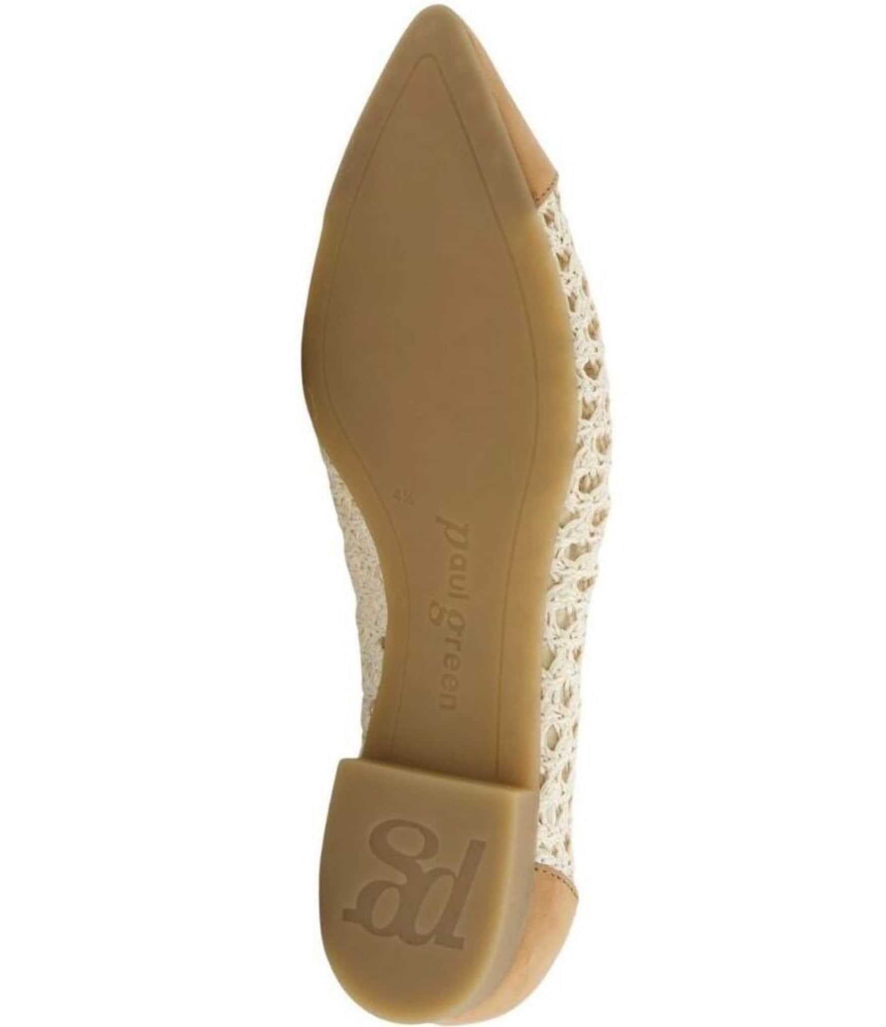 Paul Green Daisy Woven Nubuck Suede Pointed Cap Toe Ballet Flats