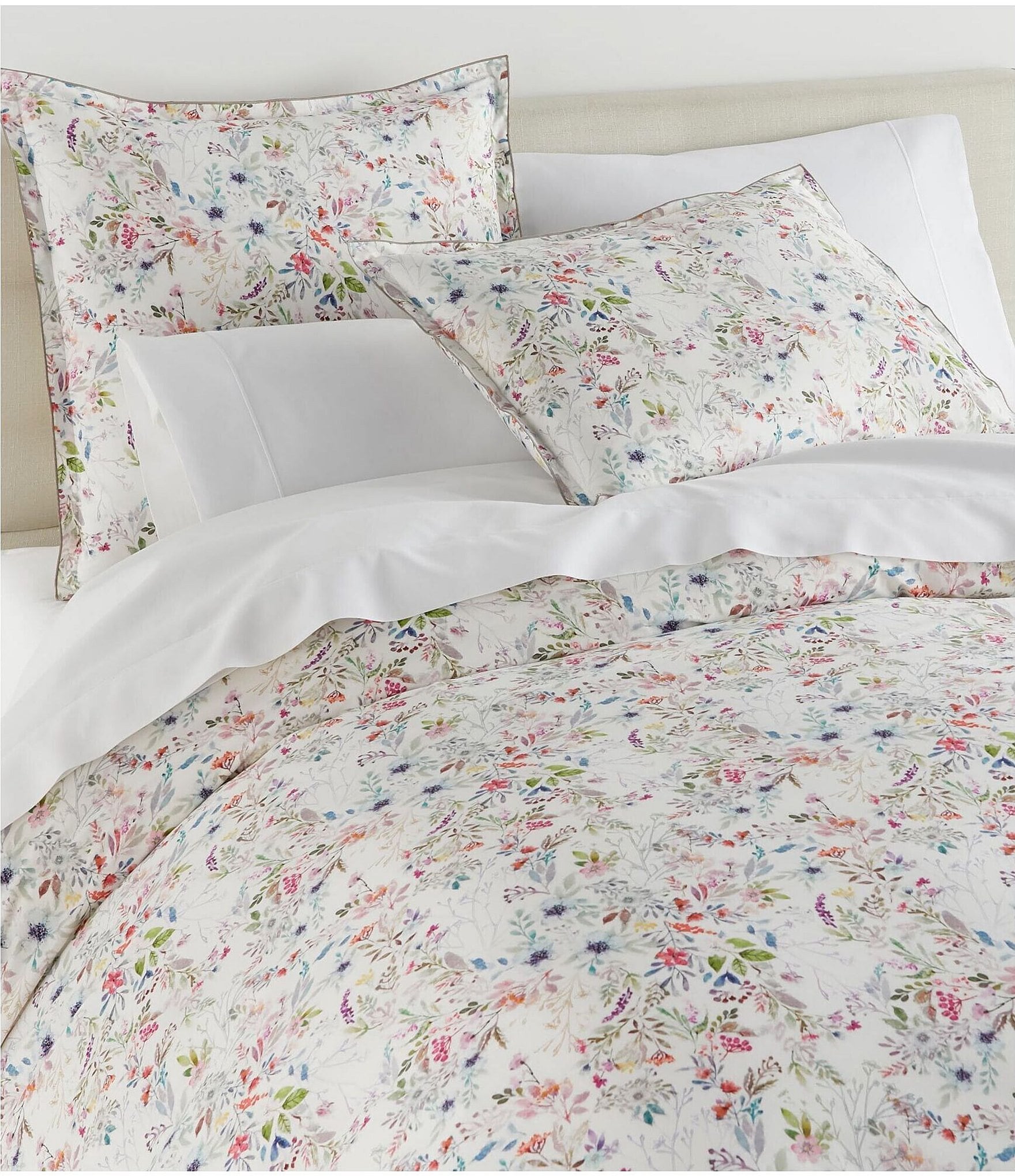 Peacock Alley Chloe Wildflower Printed Percale Duvet Cover