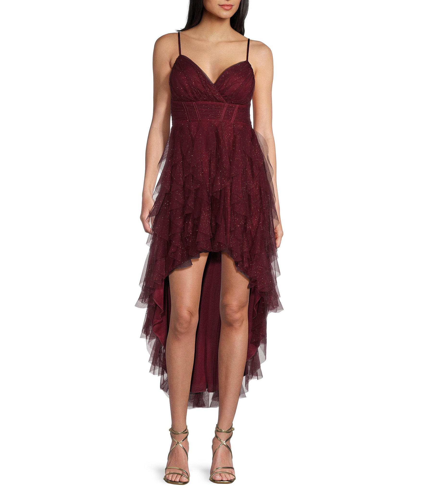 Dillards burgundy dress best sale