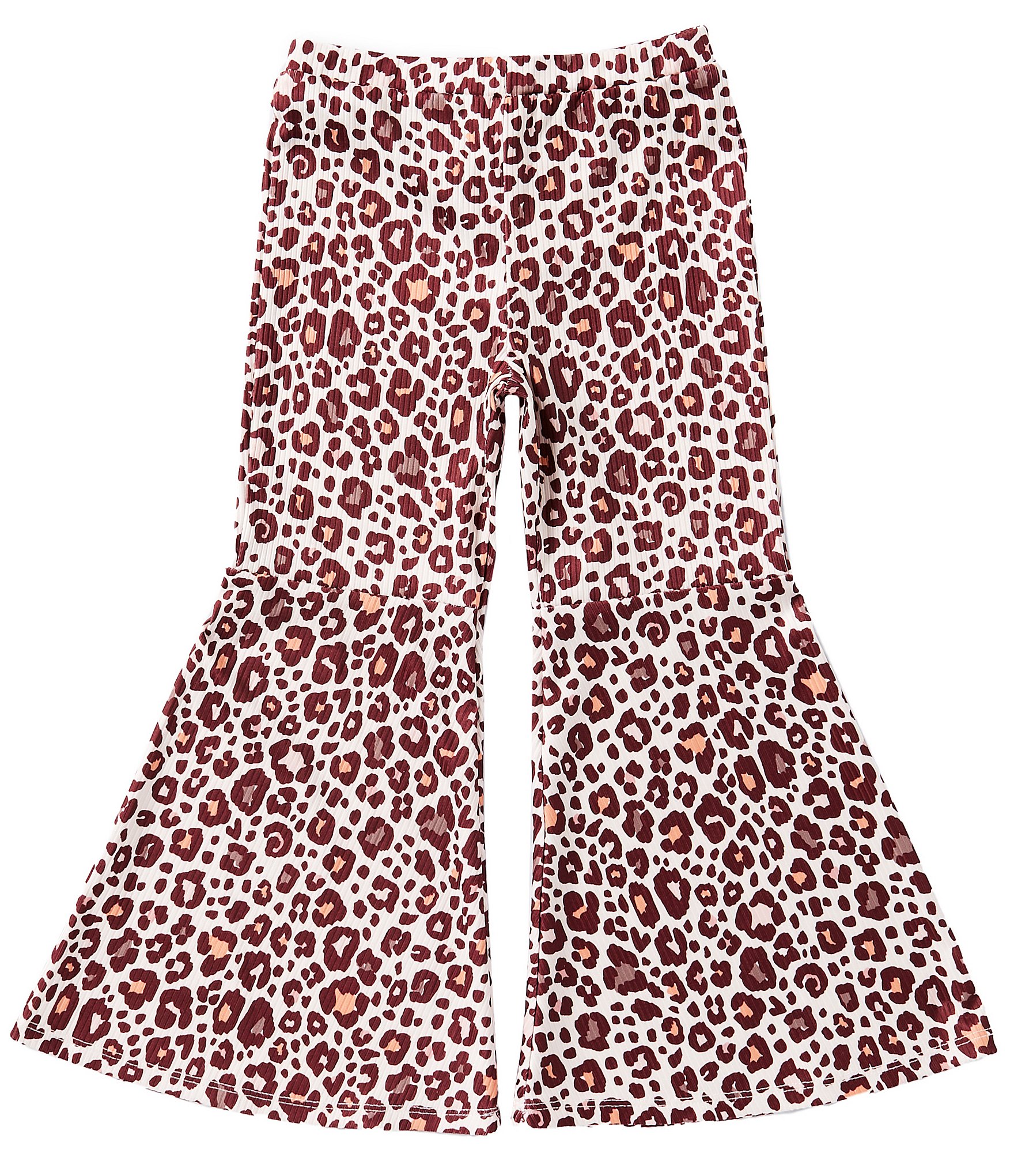 Peek Little/Big Girls 2T-10 Animal-Printed Rib-Knit Flare Leg Pants |  Brazos Mall