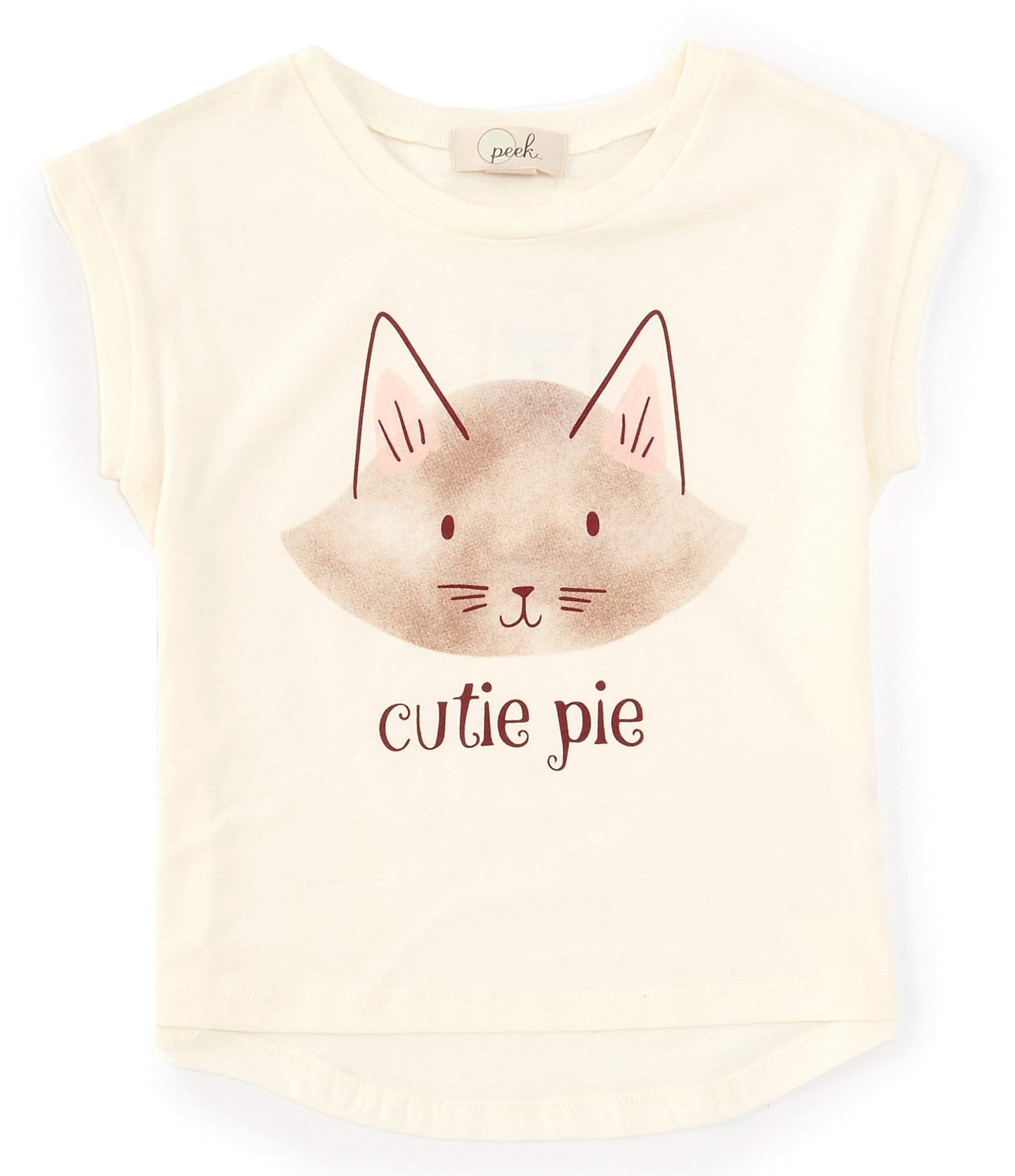 Peek Little/Big Girls 2T-10 Short Sleeve Cutie Pie Graphic T-Shirt ...