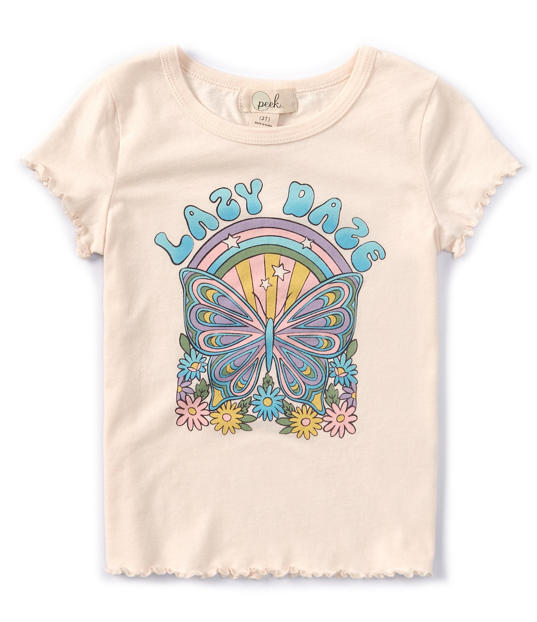 Peek Little/Big Girls 2T-10 Short Sleeve Lazy Days T-Shirt