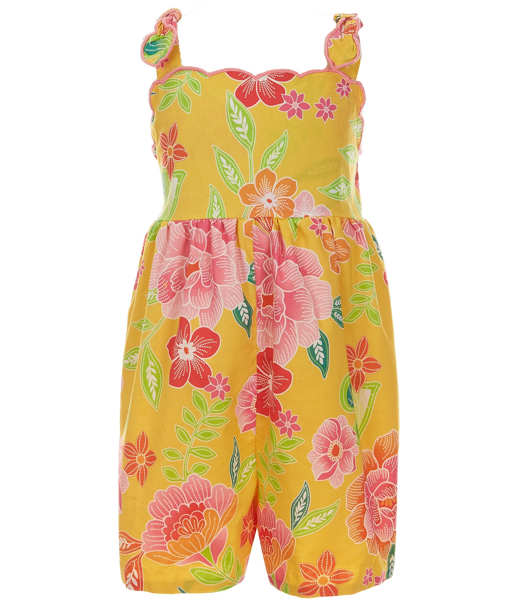 Peek Little/Big Girls 2T-10 Sleeveless Floral-Print Romper