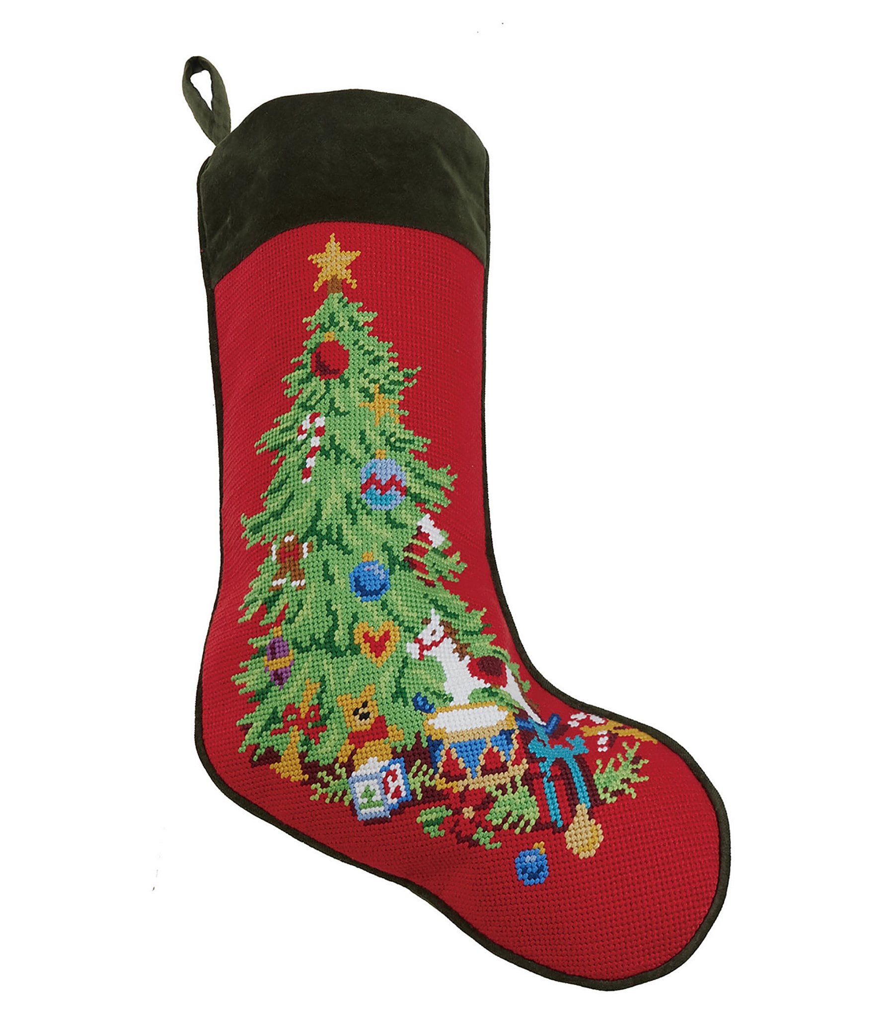 Needlepoint Christmas Stocking - Aisle Society