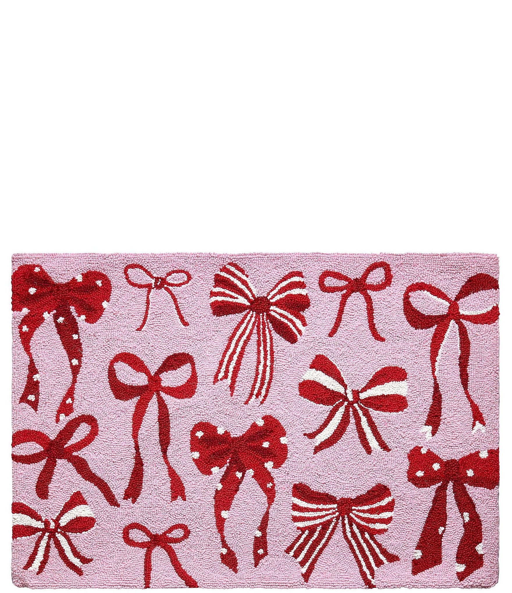 Peking Handicraft Holiday Bows Hooked Rug