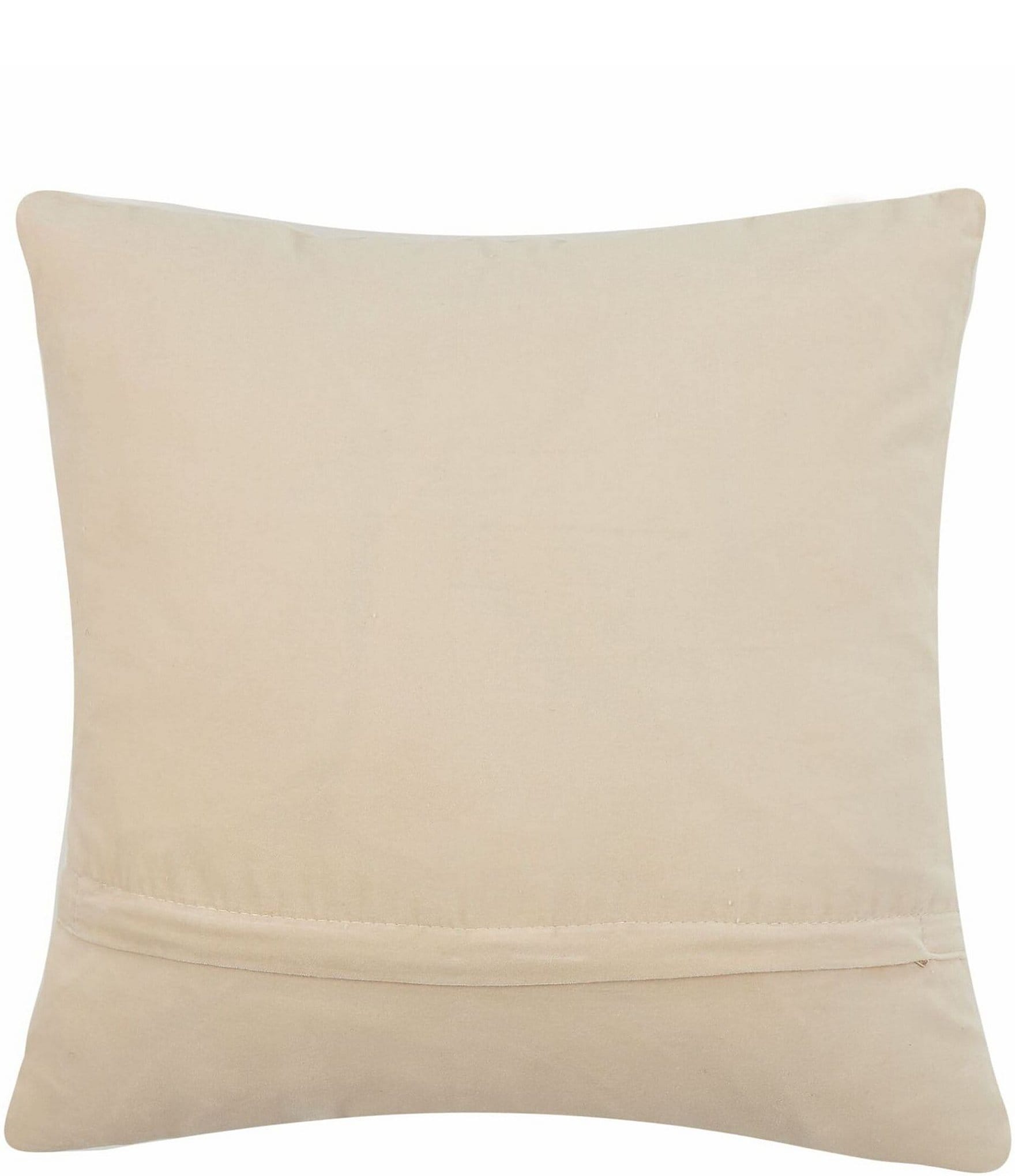 Peking Handicraft Holiday Collection Pinecone Bow Wool Hook Pillow