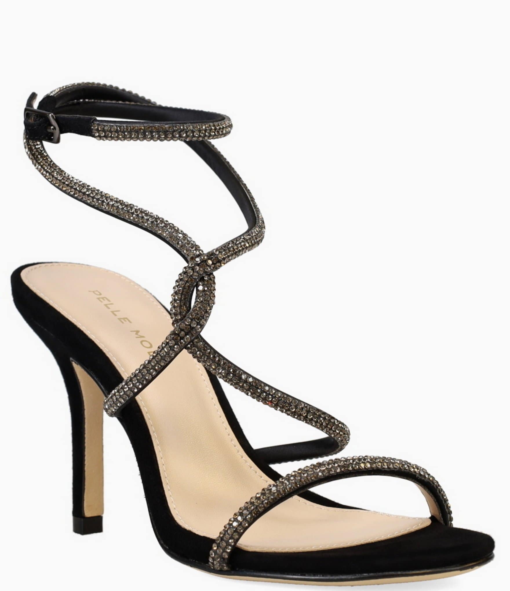 Pelle Moda Kaleah Rhinestone Suede Ankle Wrap Dress Sandals | Dillard's