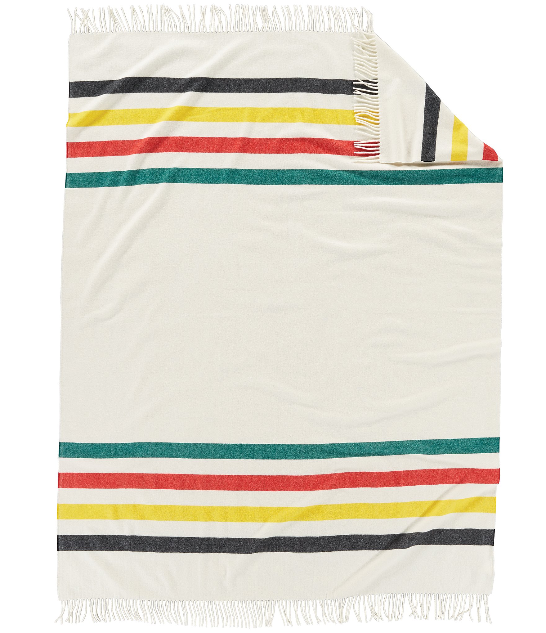 Pendleton 5th Avenue Glacier Park Striped Merino Wool Throw Blanket