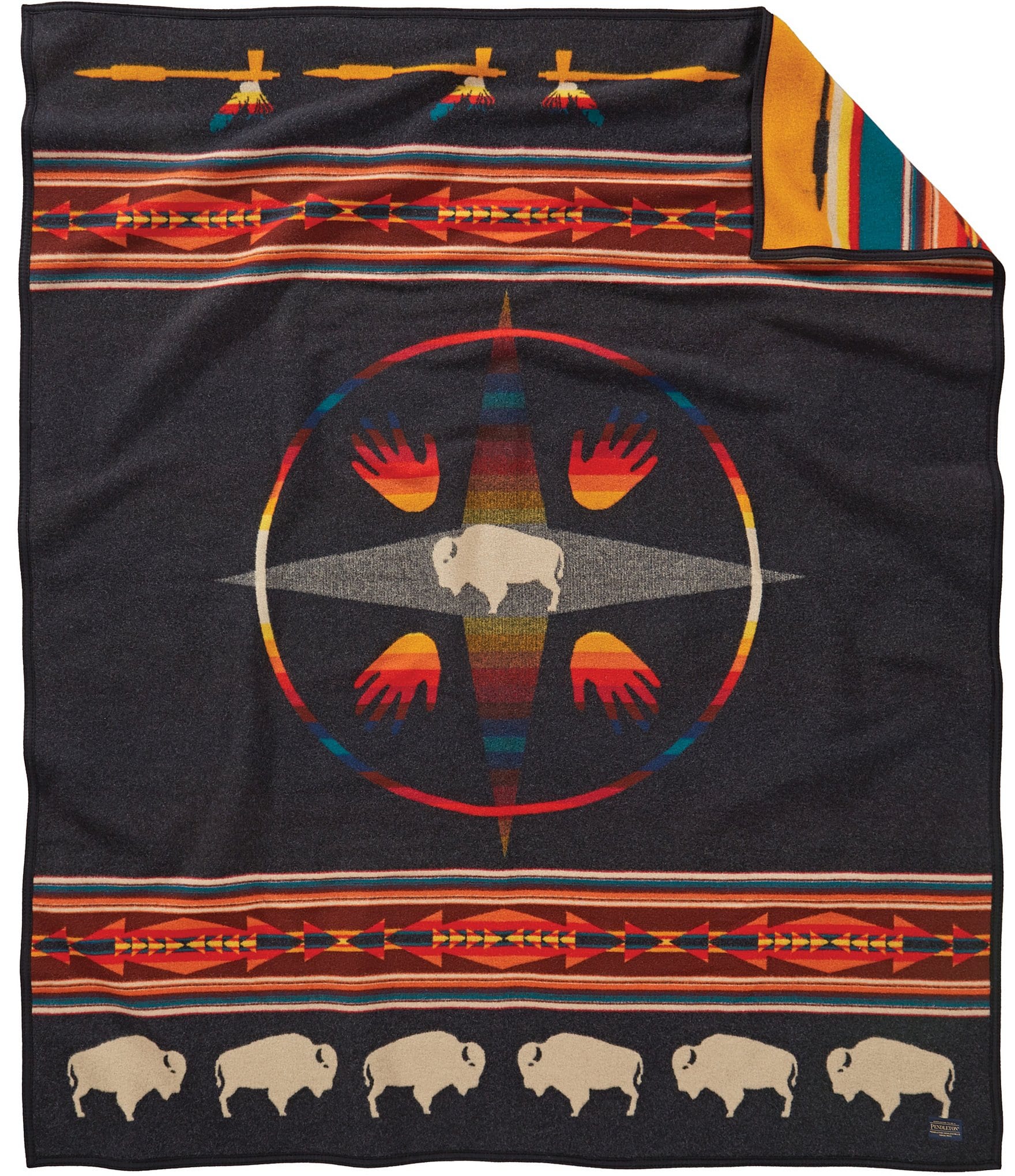 Pendleton Big Medicine Southwestern Bison Pattern Throw Blanket