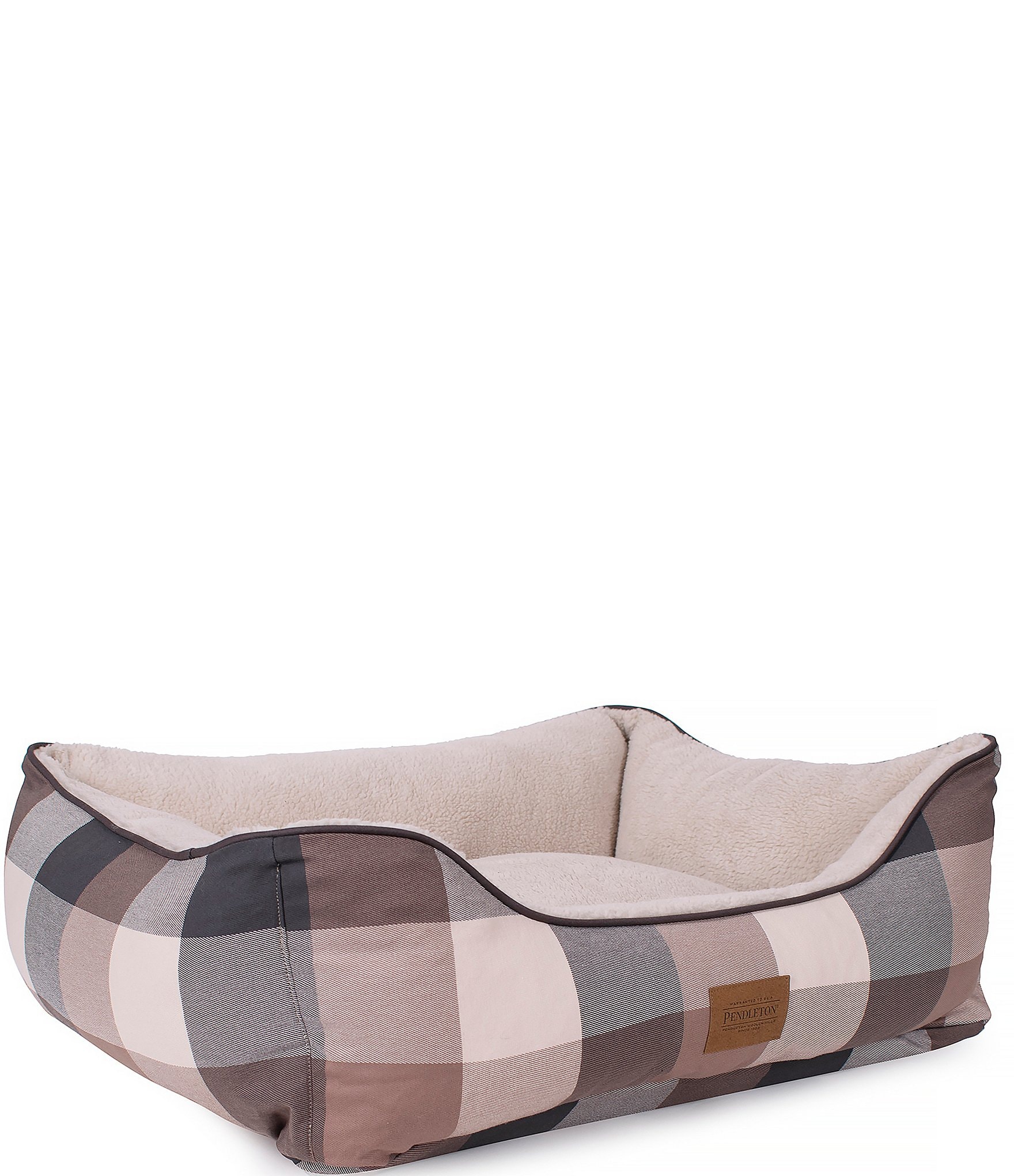 Pendleton Block Plaid Classic Kuddler Dog Bed with Removeable Cover