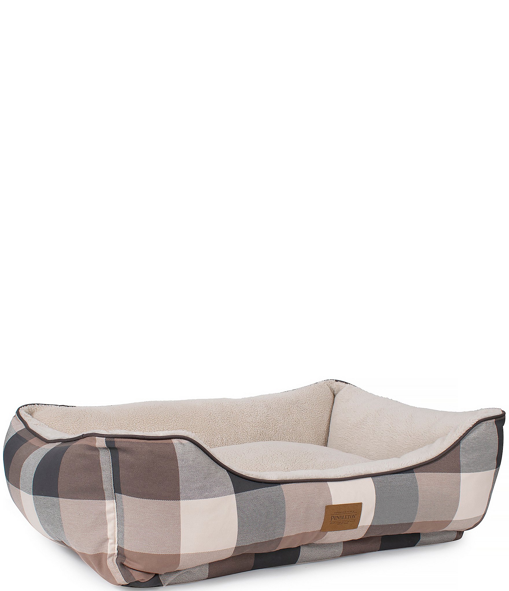 Pendleton Block Plaid Classic Kuddler Dog Bed with Removeable Cover