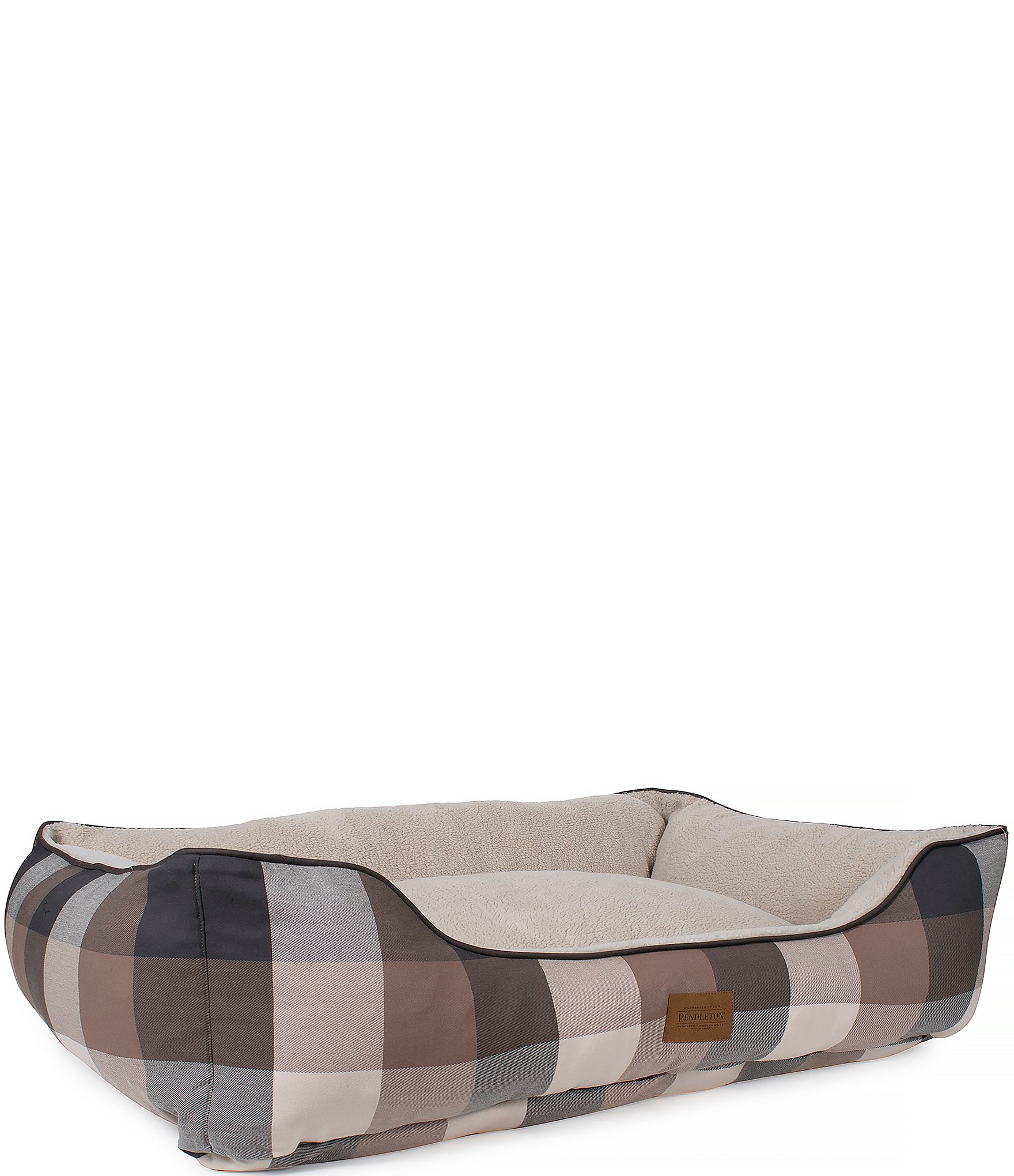 Pendleton Block Plaid Classic Kuddler Dog Bed with Removeable Cover