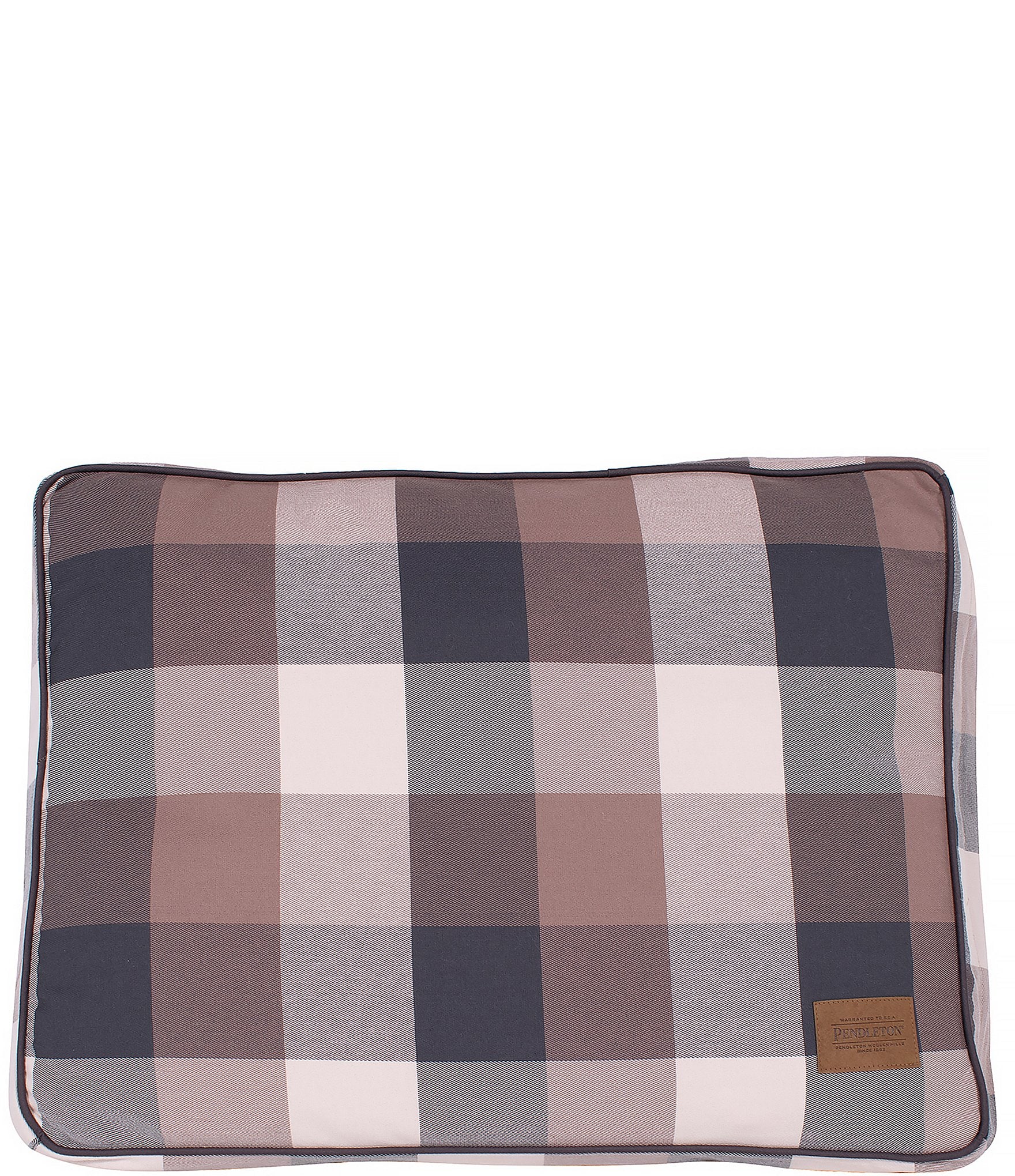 Pendleton Block Plaid Classic Napper Dog Bed with Removeable Cover