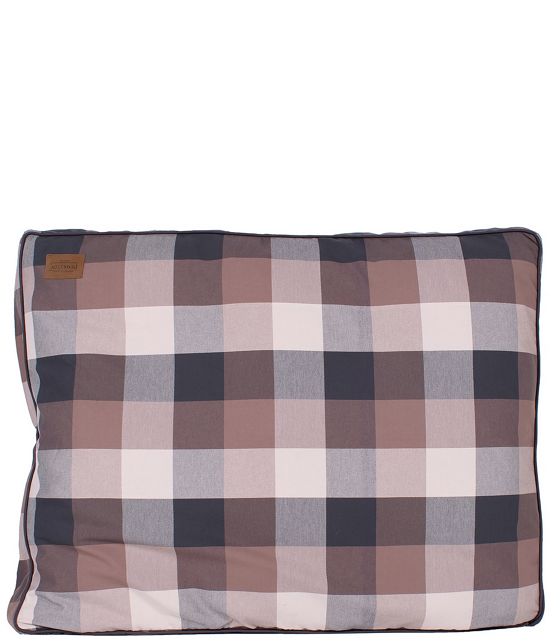 Pendleton Block Plaid Classic Napper Dog Bed with Removeable Cover