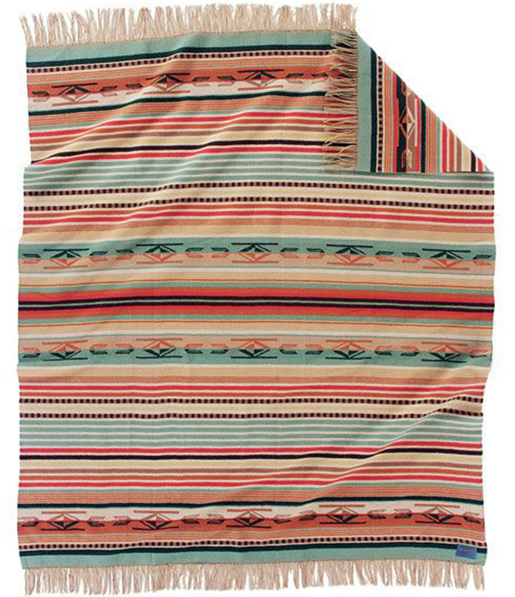 Pendleton Chimayo Southwestern Fringe Wool Throw Blanket