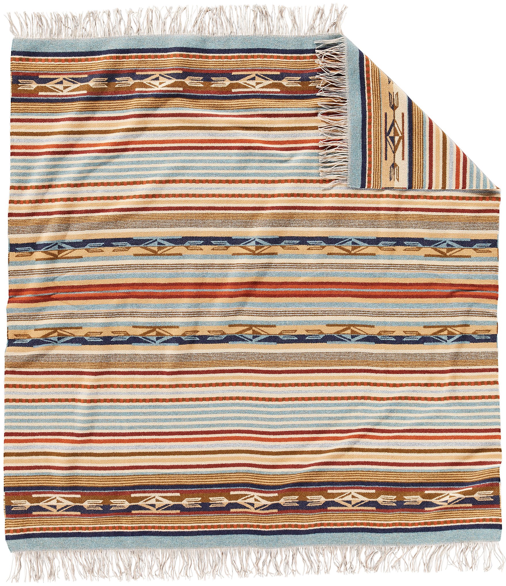 Pendleton Chimayo Southwestern Fringe Wool Throw Blanket