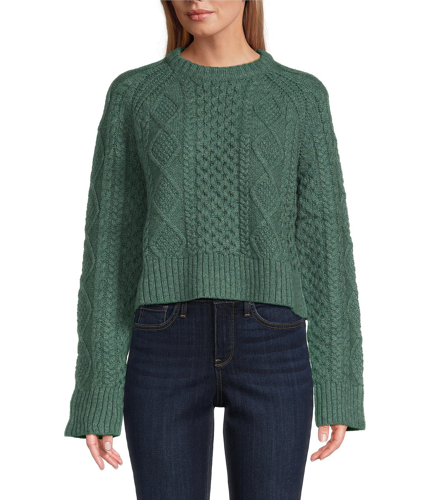 Pendleton cable knit fashion crewneck sweaters