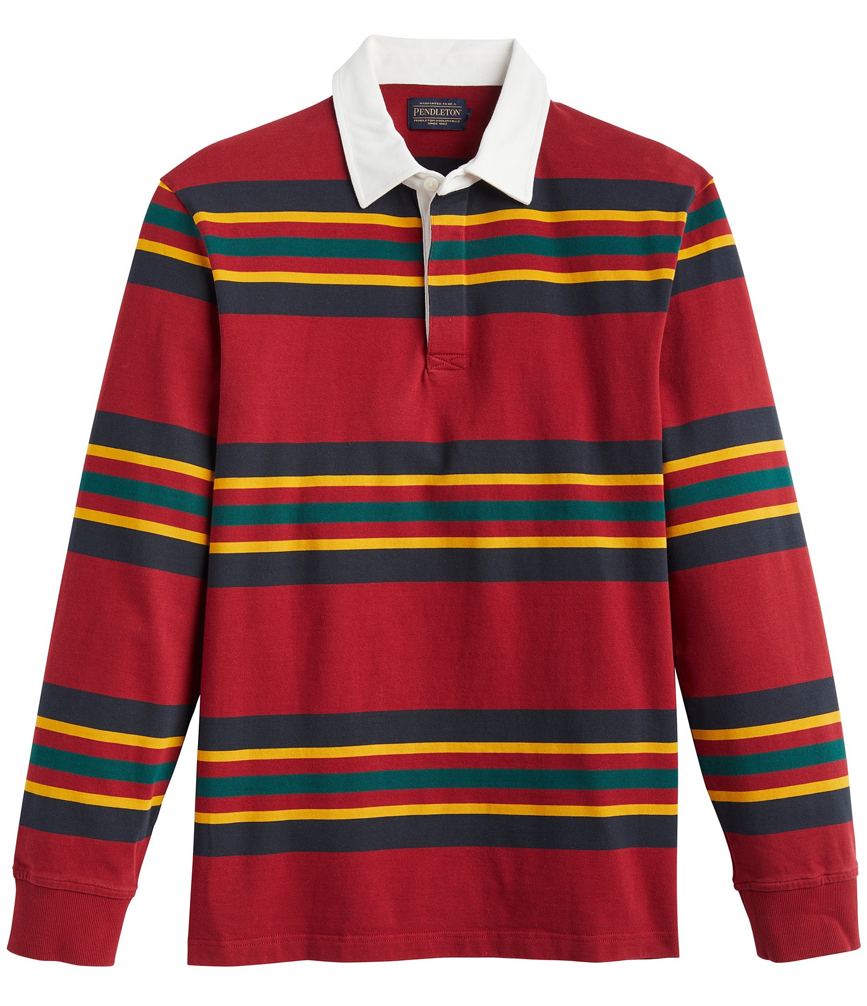 Pendleton Decker Rugby Stripe Long Sleeve Polo Shirt | Dillard's
