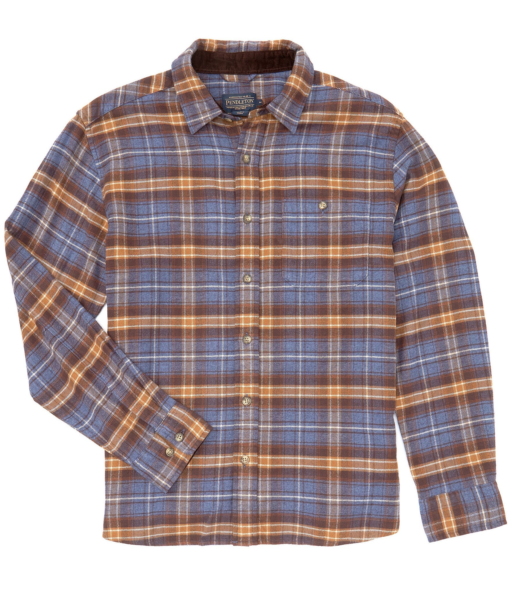 Pendleton Fremont Flannel Plaid Long Sleeve Woven Shirt | Dillard's