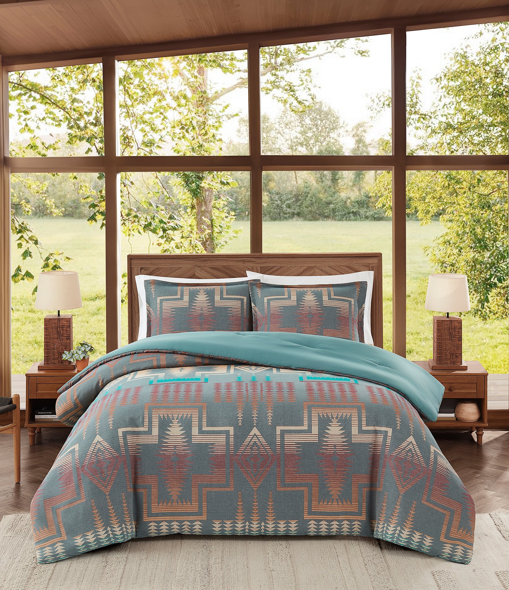Pendleton Harding Southwestern Geometric Pattern Comforter Mini Set
