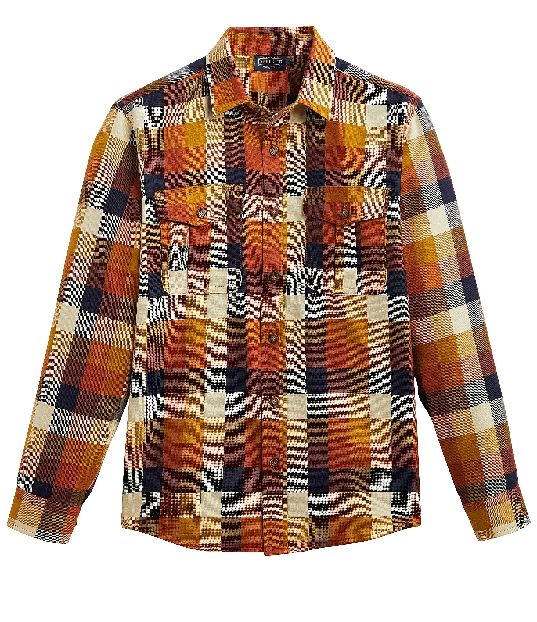 Pendleton Harrison Merino Wool Plaid Long Sleeve Woven Shirt | Dillard's