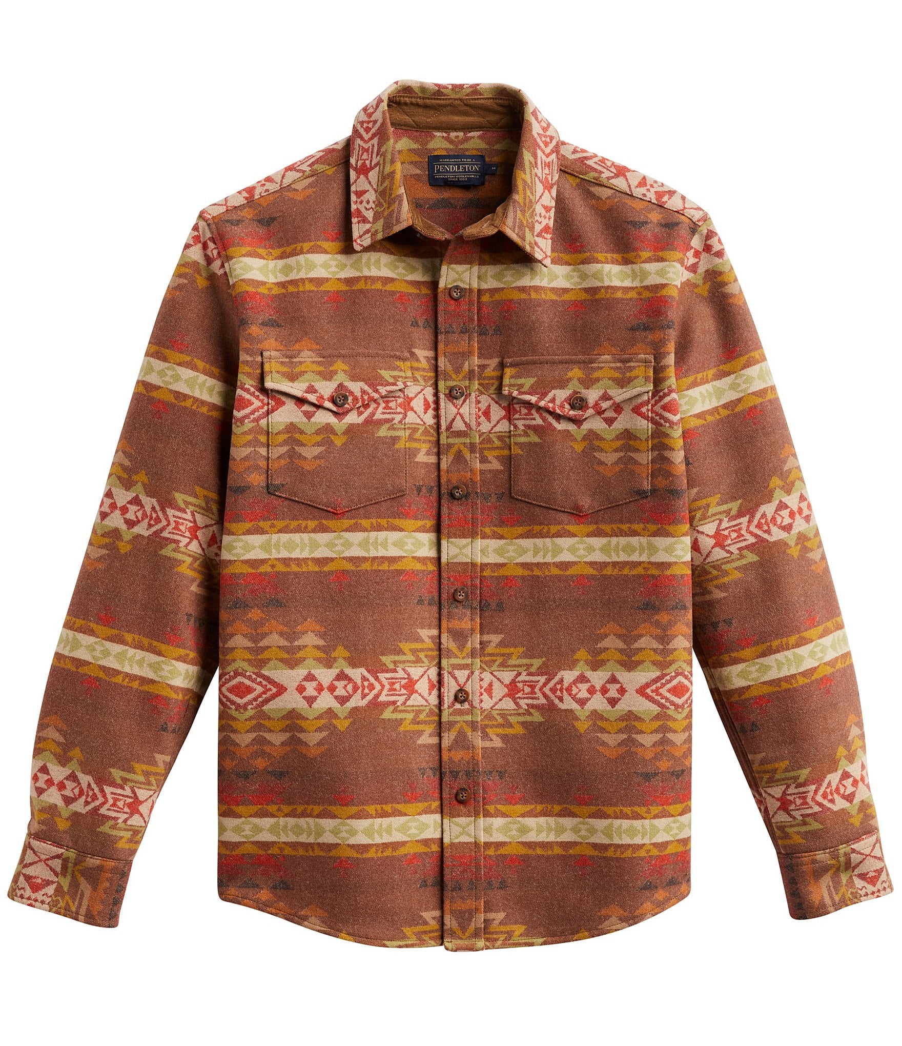 Pendleton La Pine Long Sleeve Woven Wool Overshirt | Dillard's
