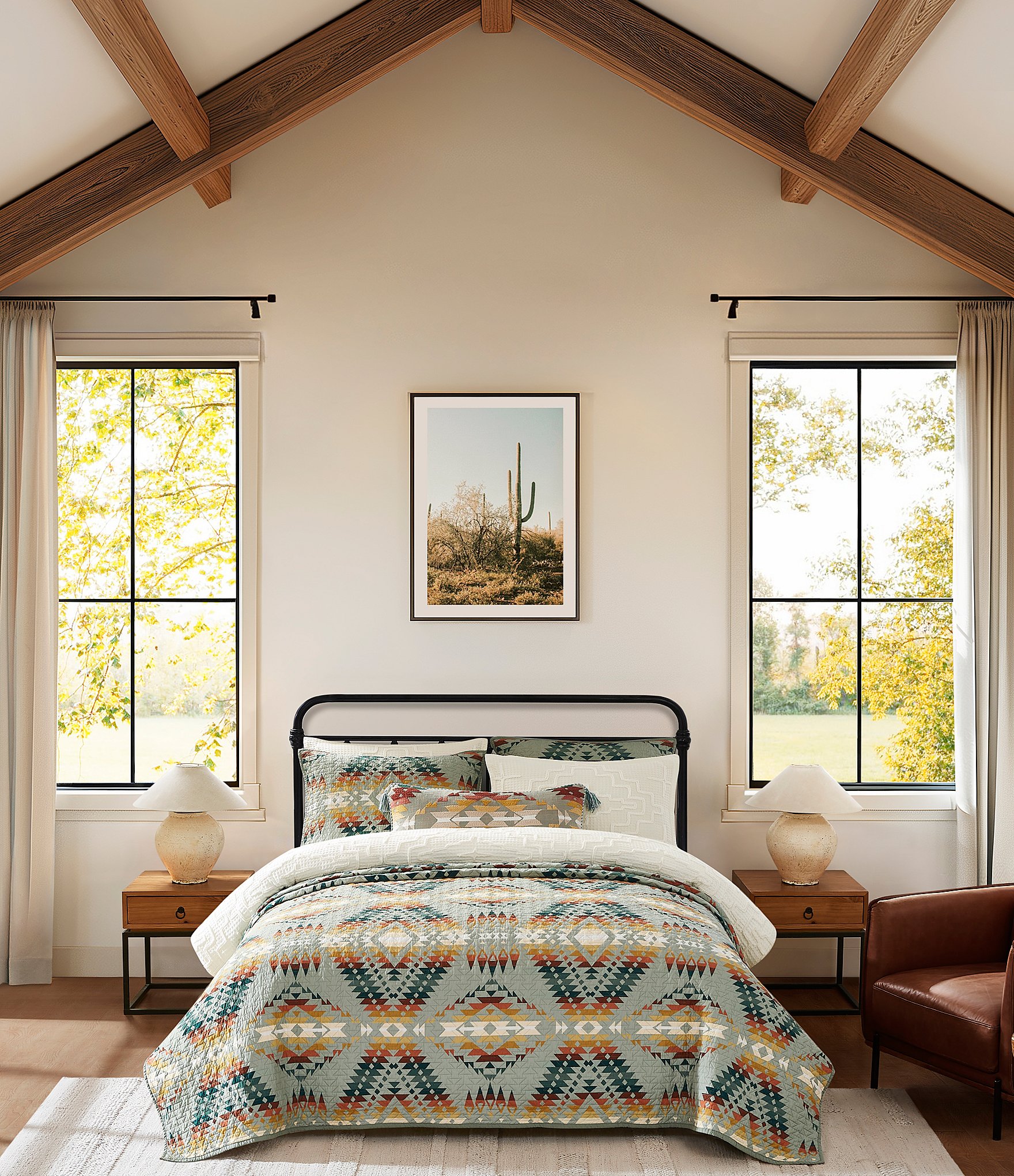 Pendleton Mission Trails Southwestern Print Coverlet Mini Set