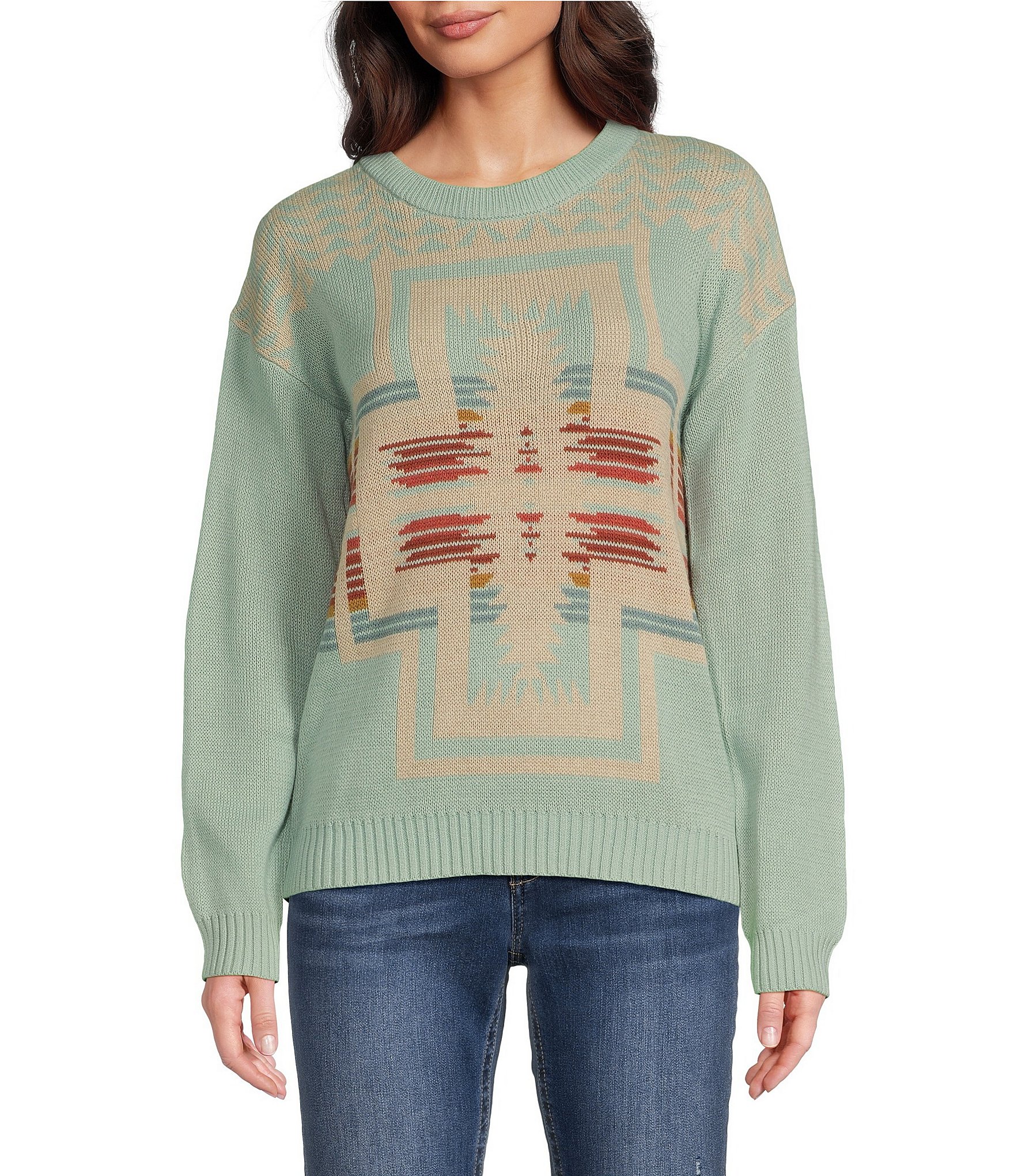 Pendleton Montera Graphic Crew Neck Long Sleeve Pullover