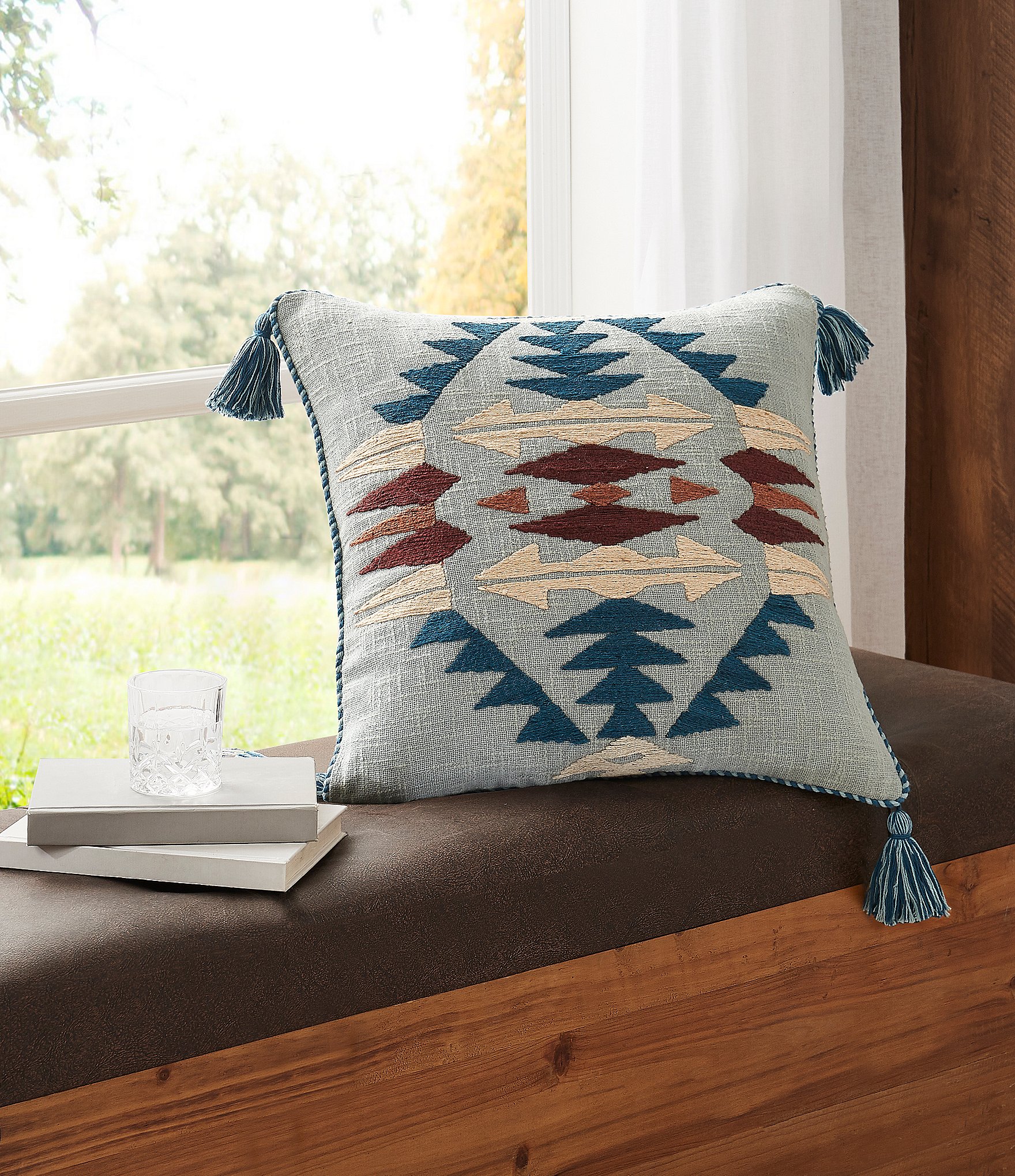 Pendleton Rancho Arroyo Southwestern Embroidered Square Pillow