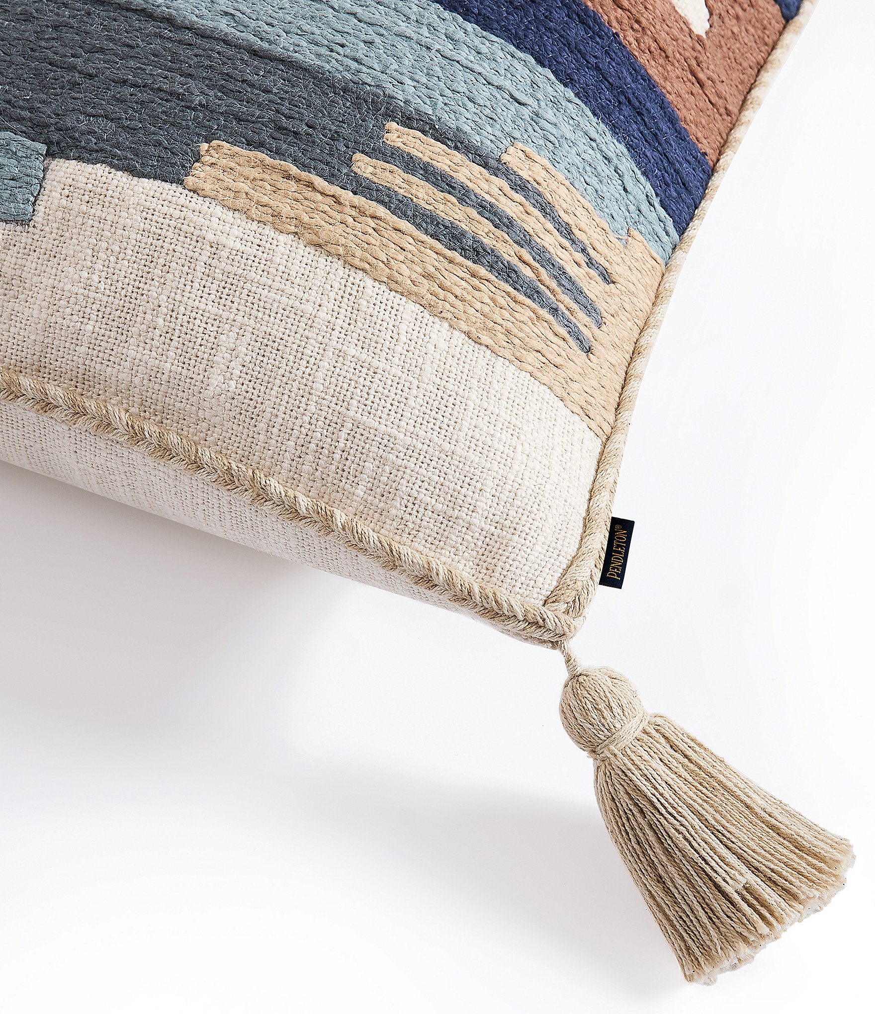 Pendleton Shiprock Collection by Pendleton Geometric Print Tassel Square Pillow