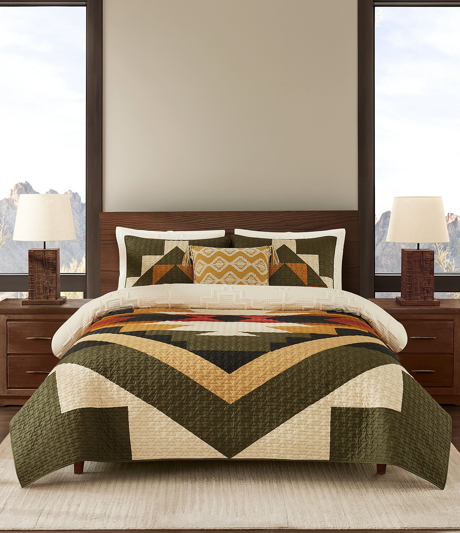 Pendleton Southwestern Geometric Pattern Tumalo Quilt Mini Set