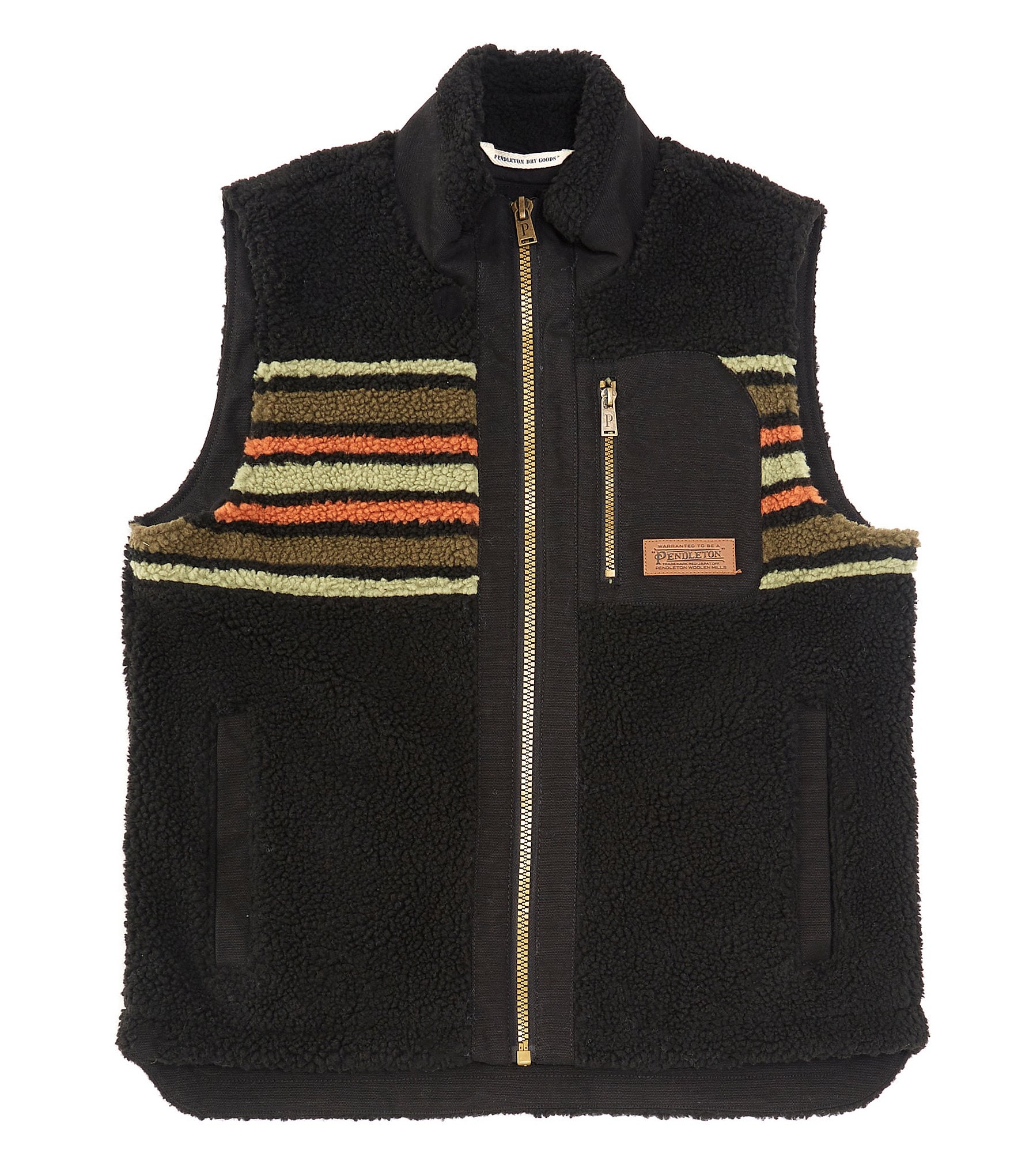 Pendleton Stripe Ridgeline Fleece Full-Zip Vest | Dillard's