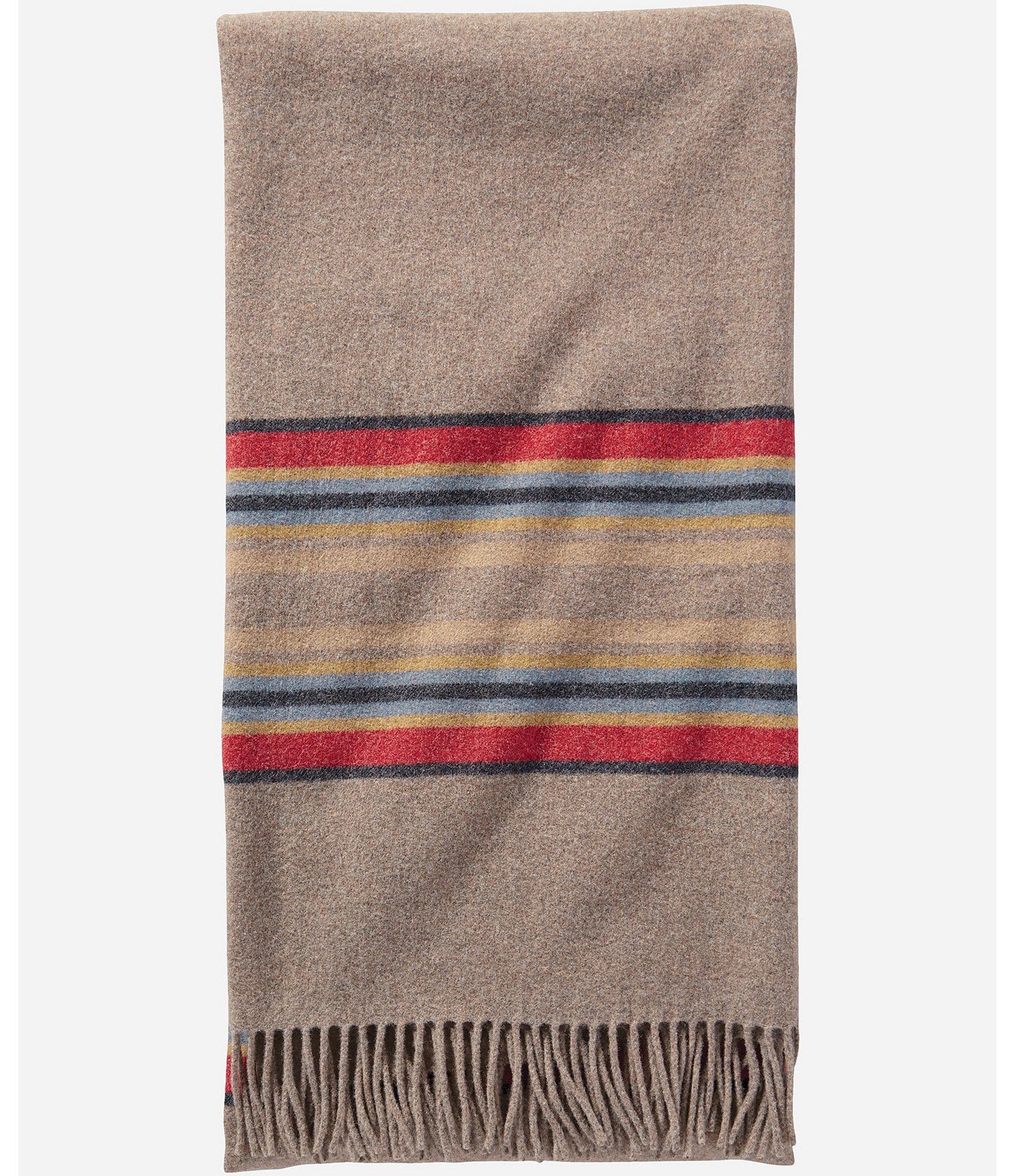 Pendleton Striped 5th Avenue Merino Wool Throw