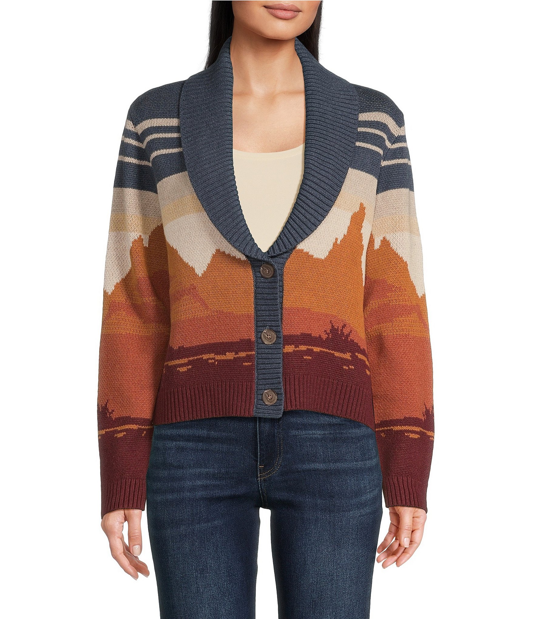 Pendleton Women s Western scenic Cardigan